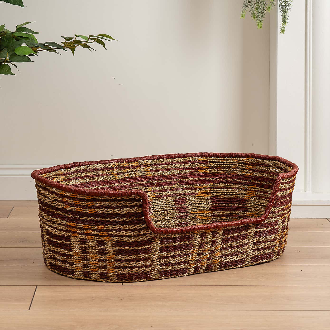 Check Woven Pet Bed