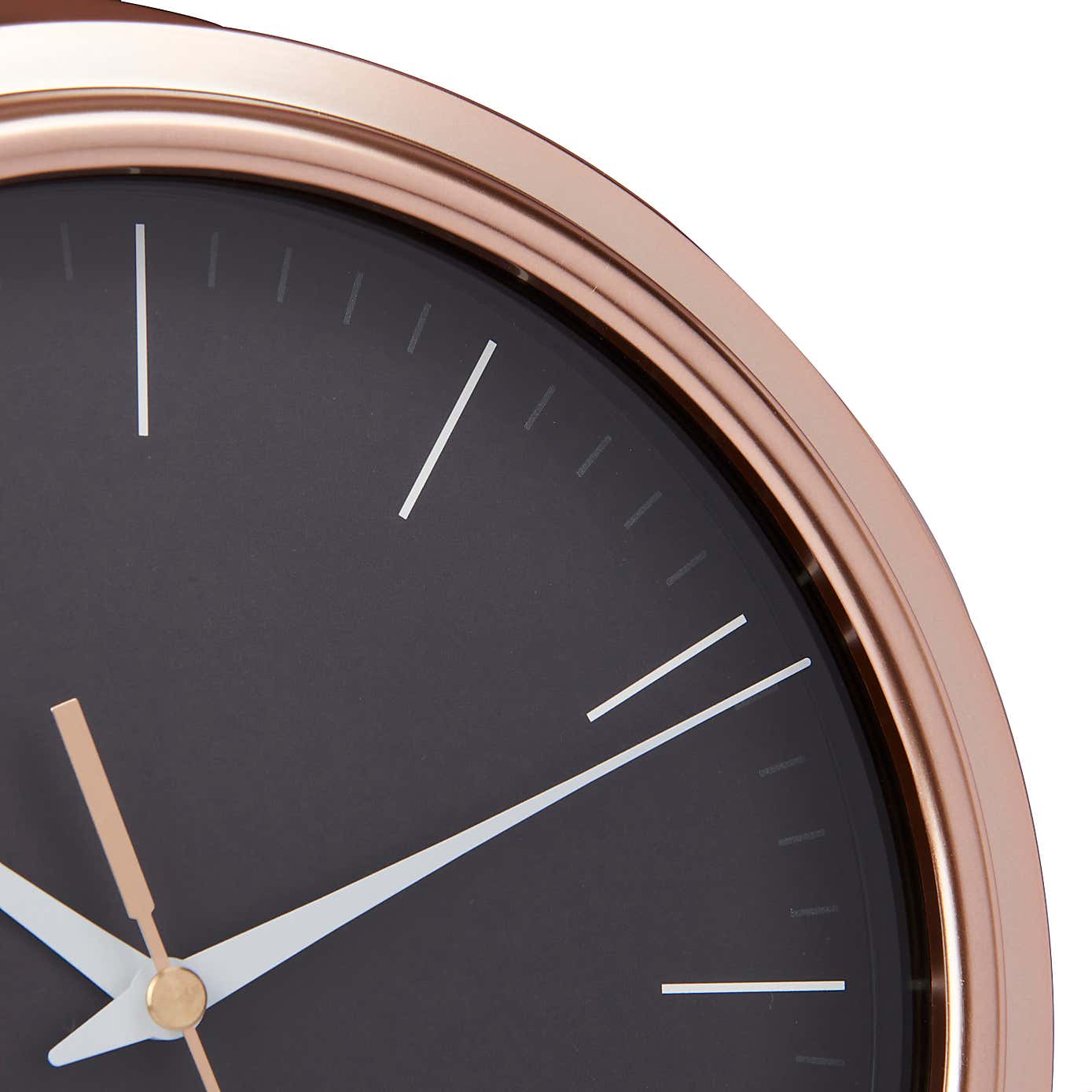 Copper-Effect Modern Analogue Wall Clock