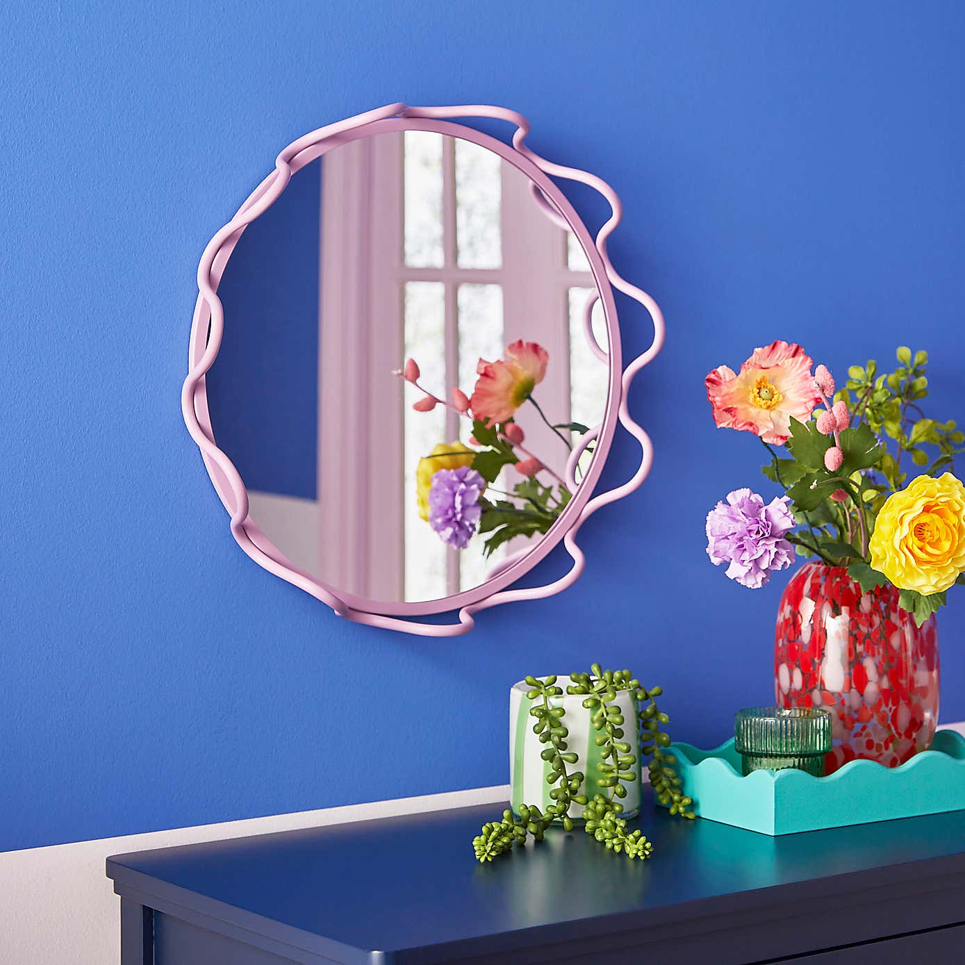 Sophie Robinson Wavy Metal Mirrored Tray