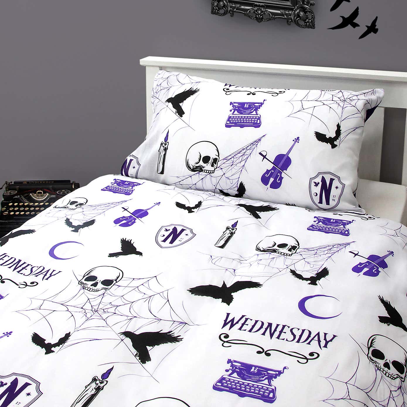 Wednesday Destined Single Duvet Cover and Pillowcase Set