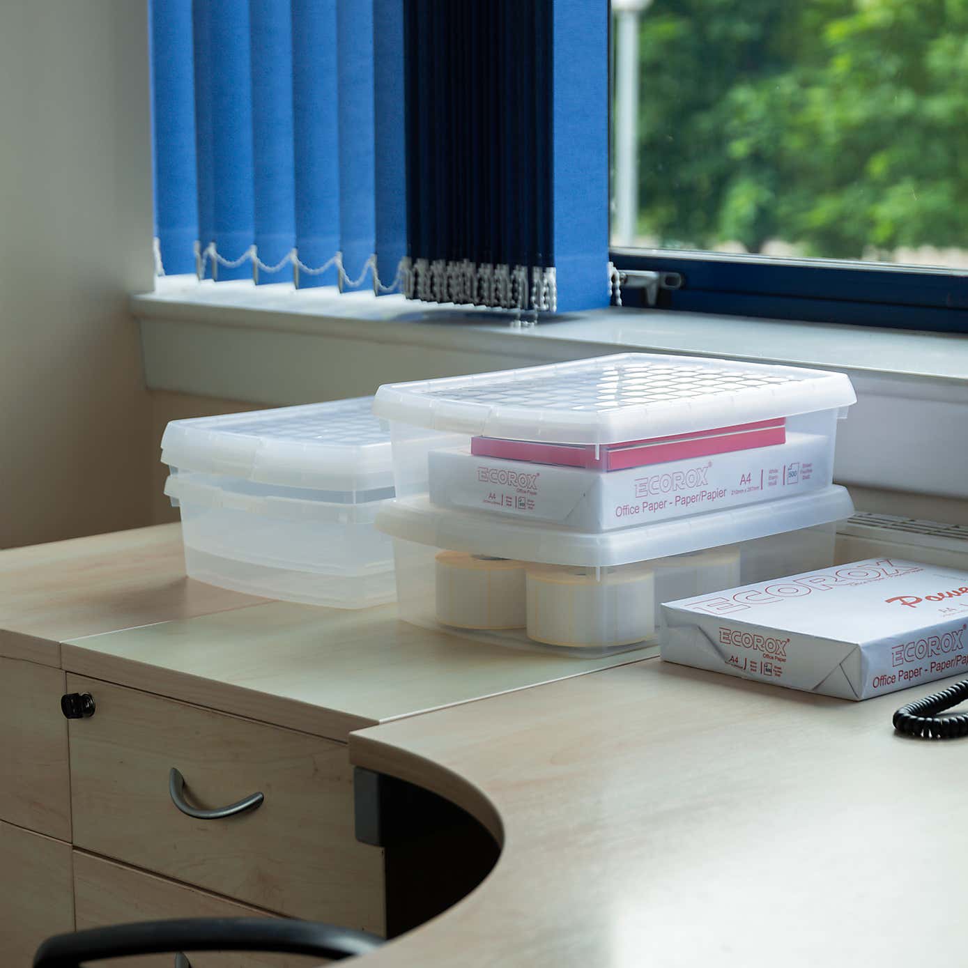 Wham Clip Pack of 4 Rectangle Storage Boxes With Lids