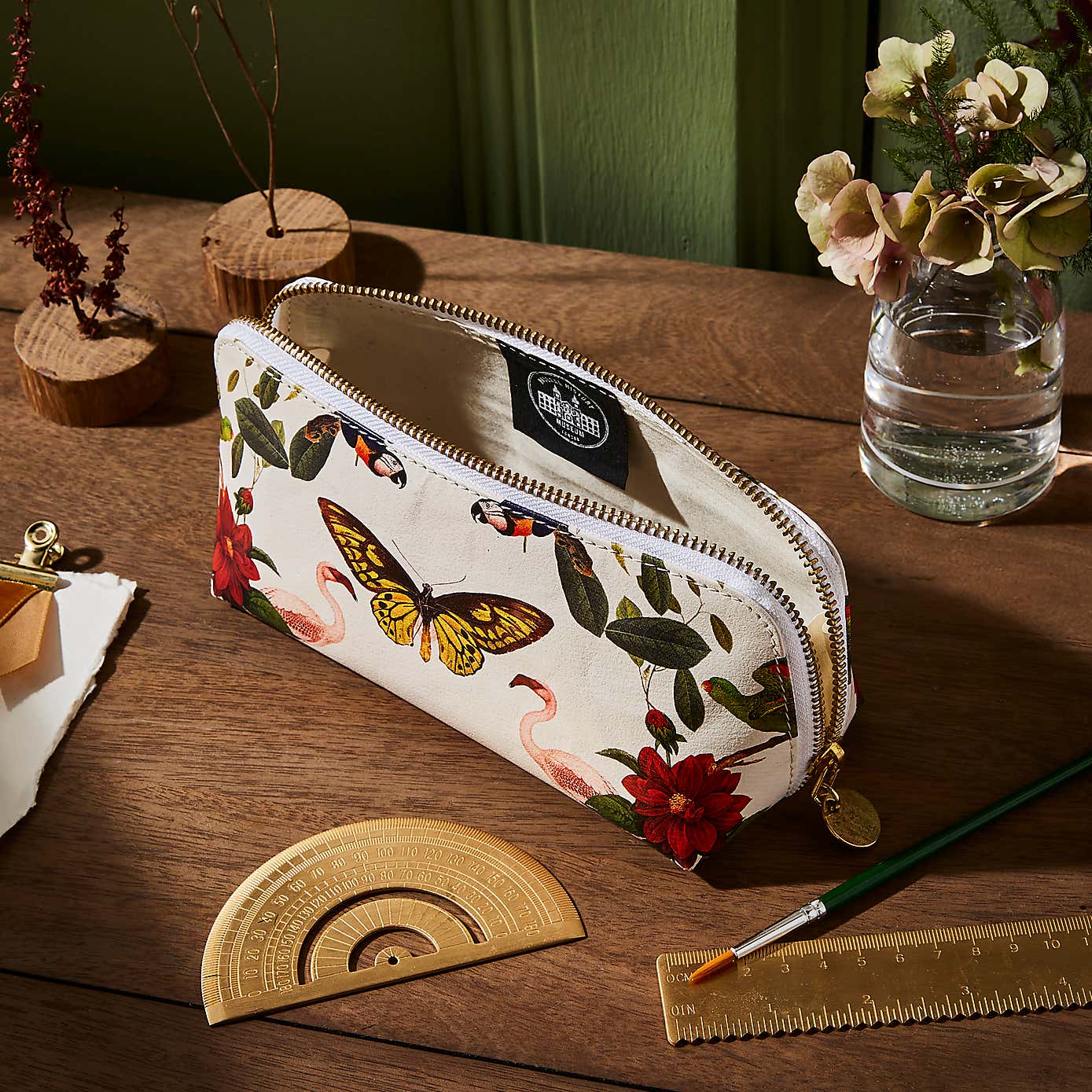 Recycled Leather Kaleidoscope Pencil Case