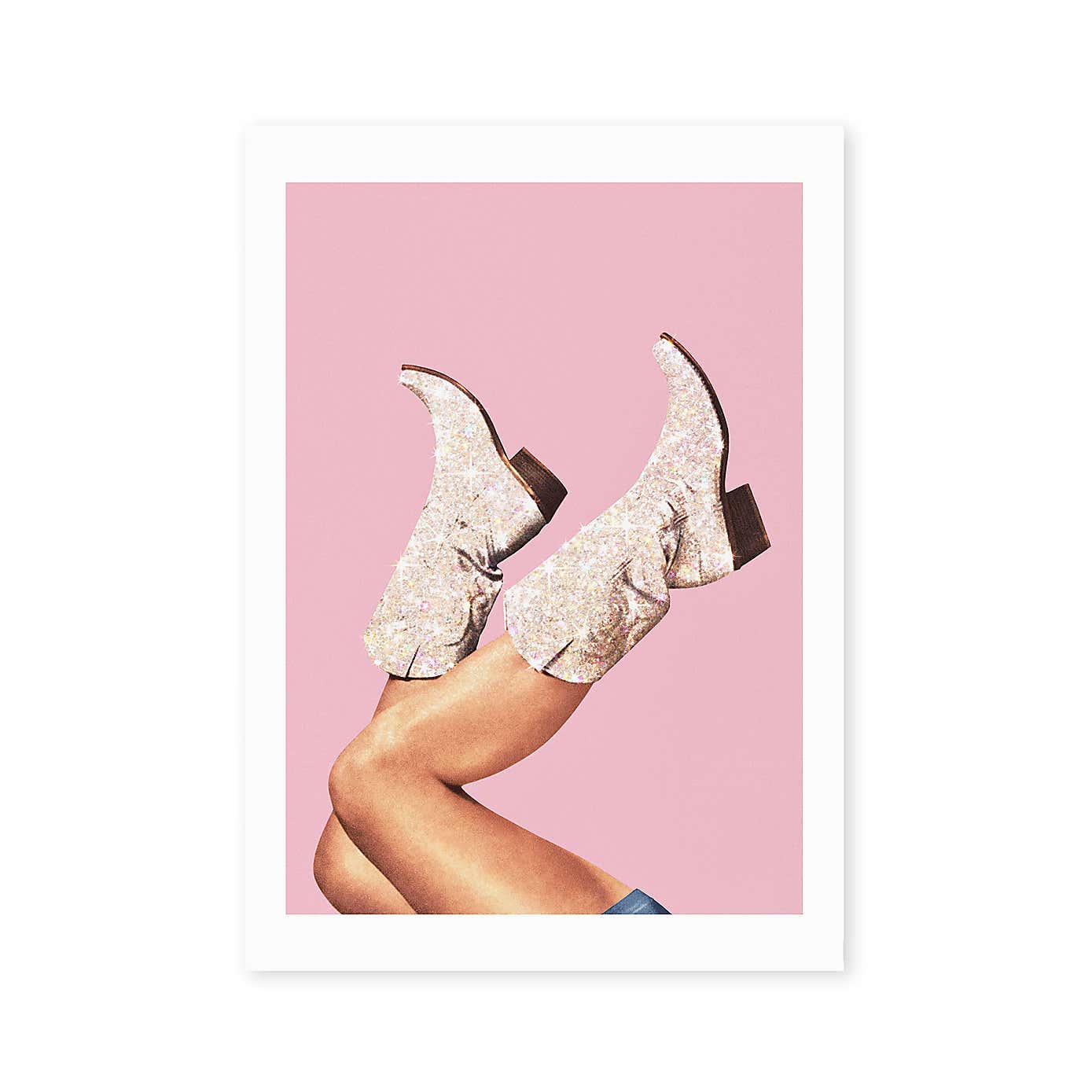 East End Prints These Boots Glitter Print
