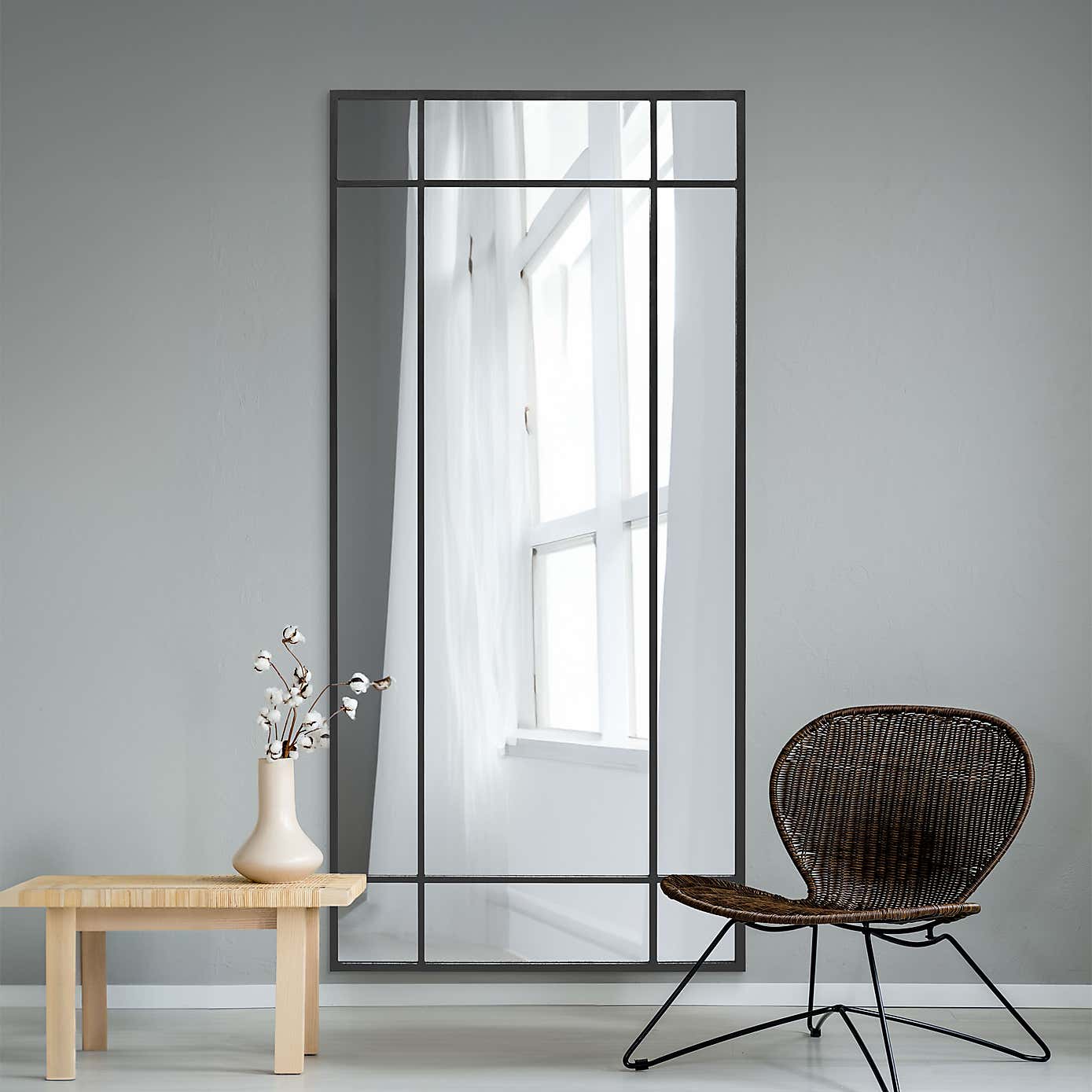 Penestra Modern Rectangle Indoor Outdoor Wall Mirror