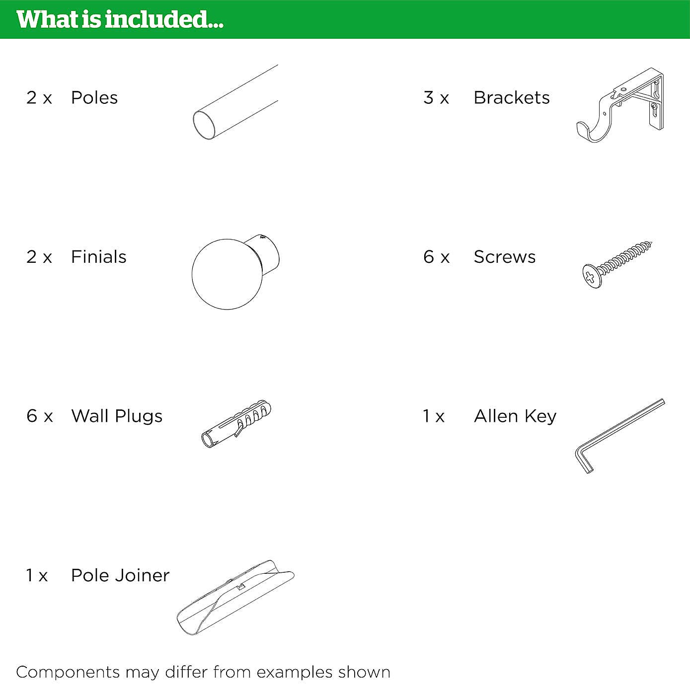 Ashton Metal Curtain Pole