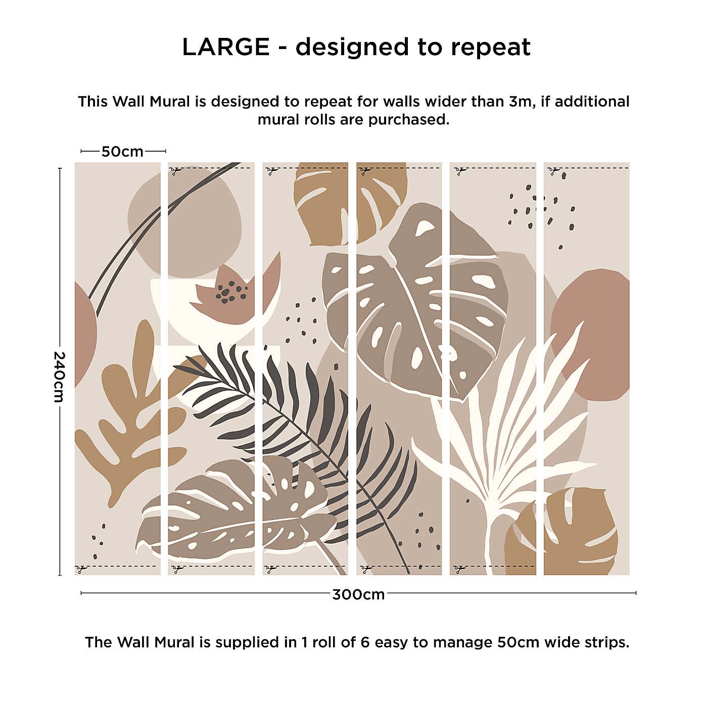 Tropcial Abstract Mural