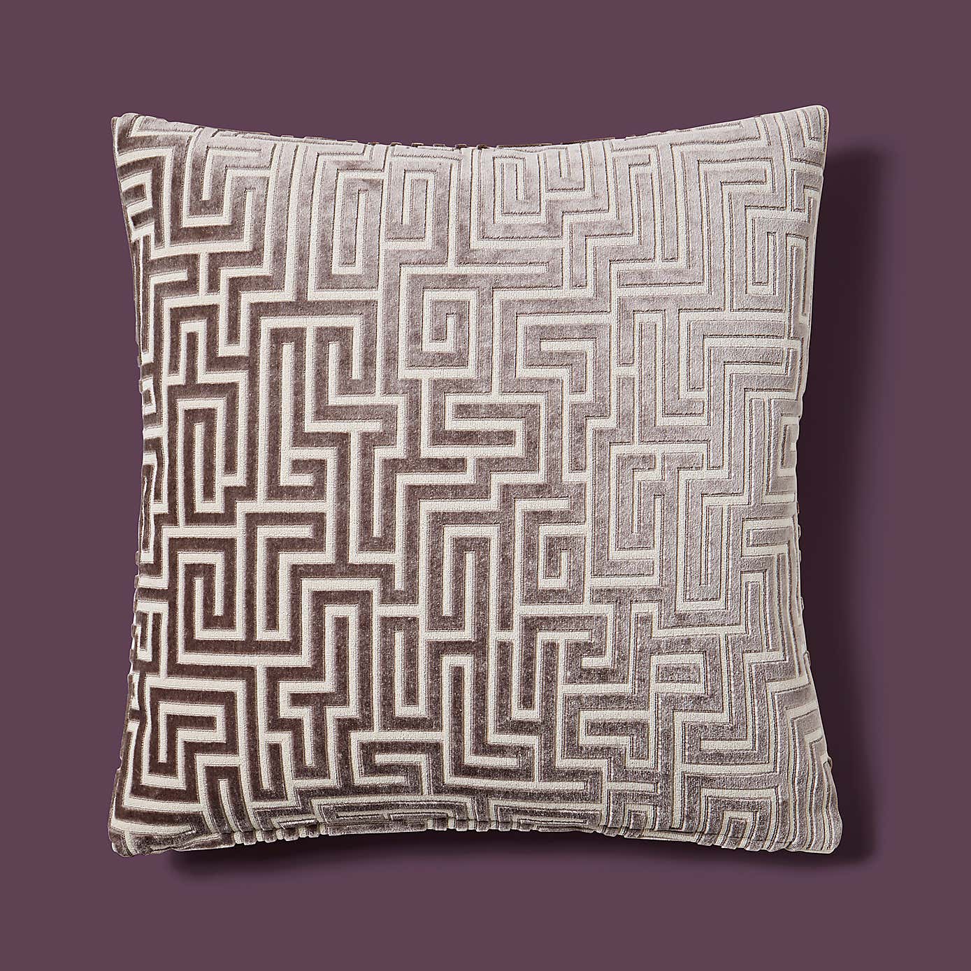 Greek Key Cut Square Cushion