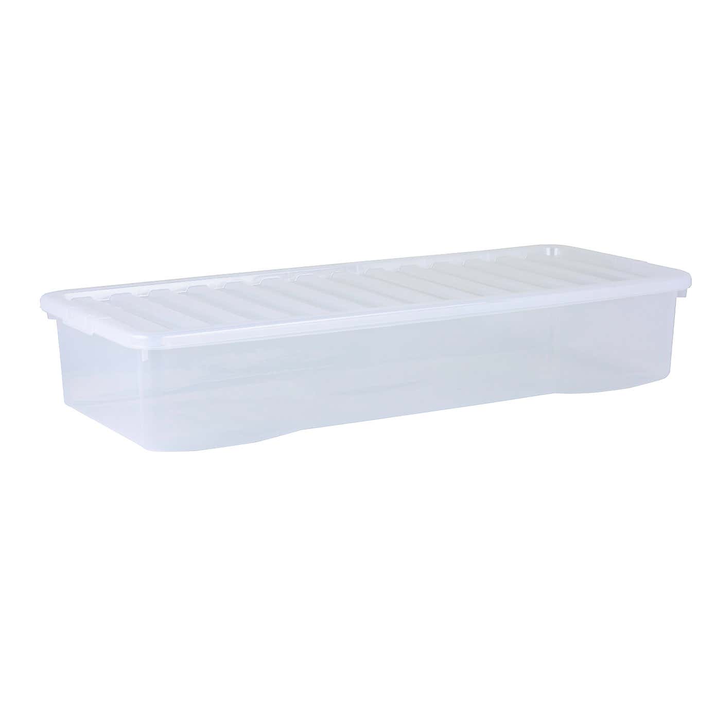 Wham Crystal Set of 4 Clear Boxes & Lids, 55L