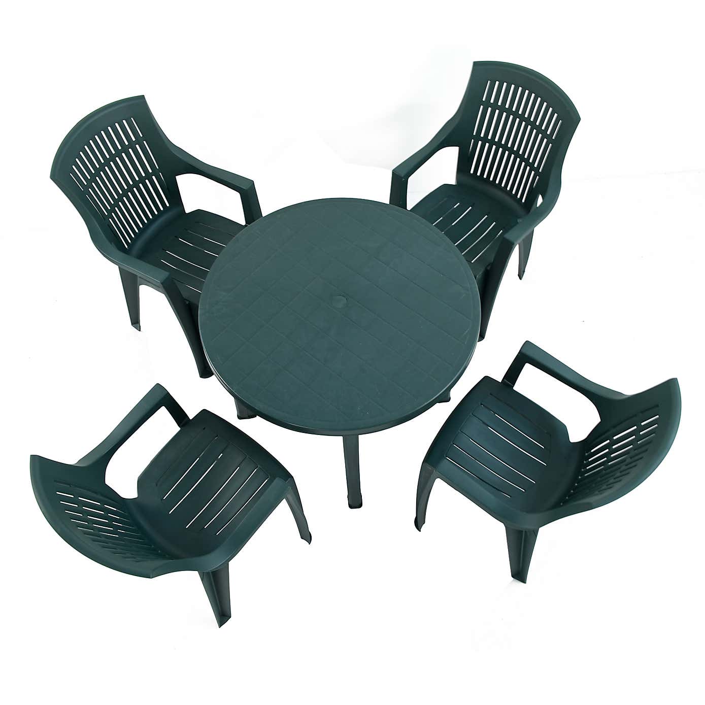 Trabella Athena Round Patio Table with 4 Bonnie Chairs