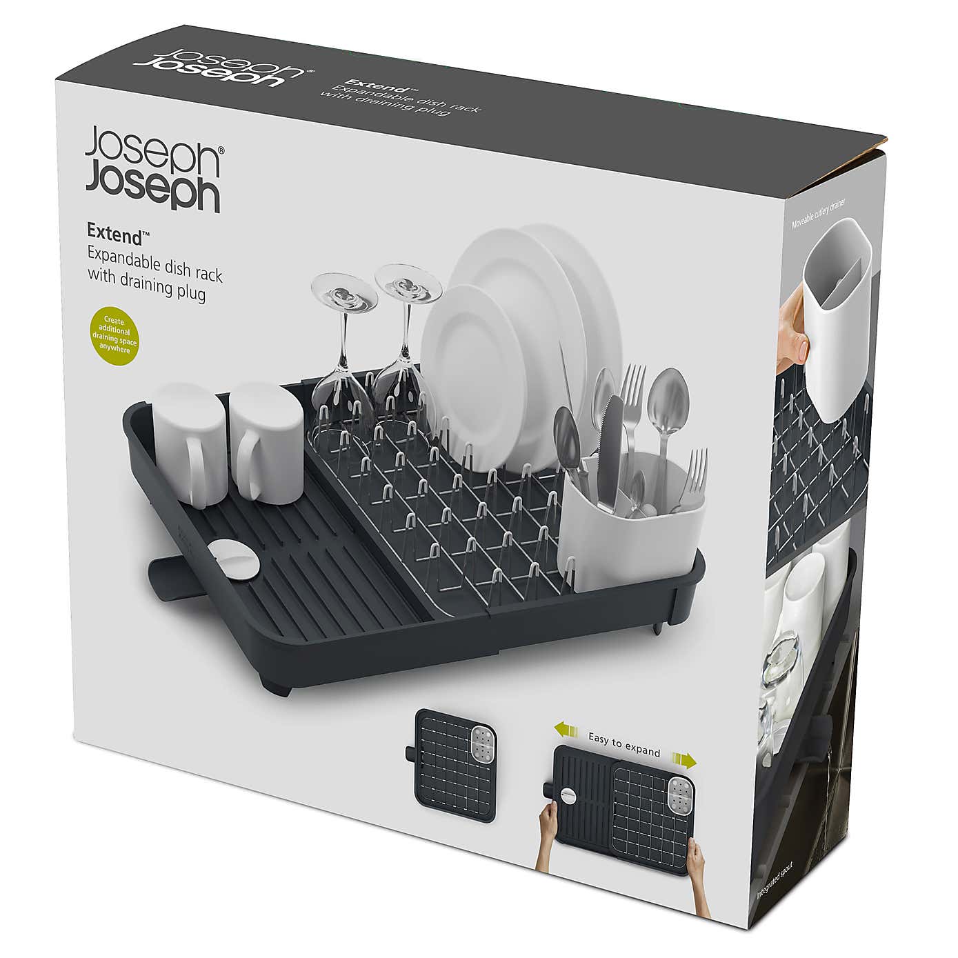 Joseph Joseph Expandable Grey Dish Rack