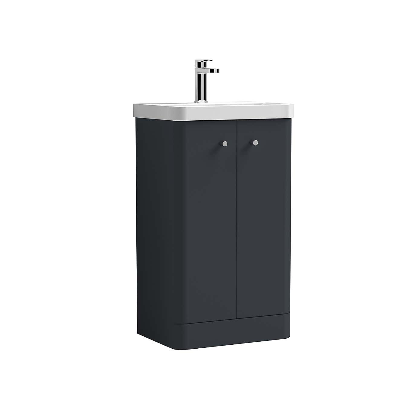 Core Floor Standing 2 Door Vanity Unit with Basin
