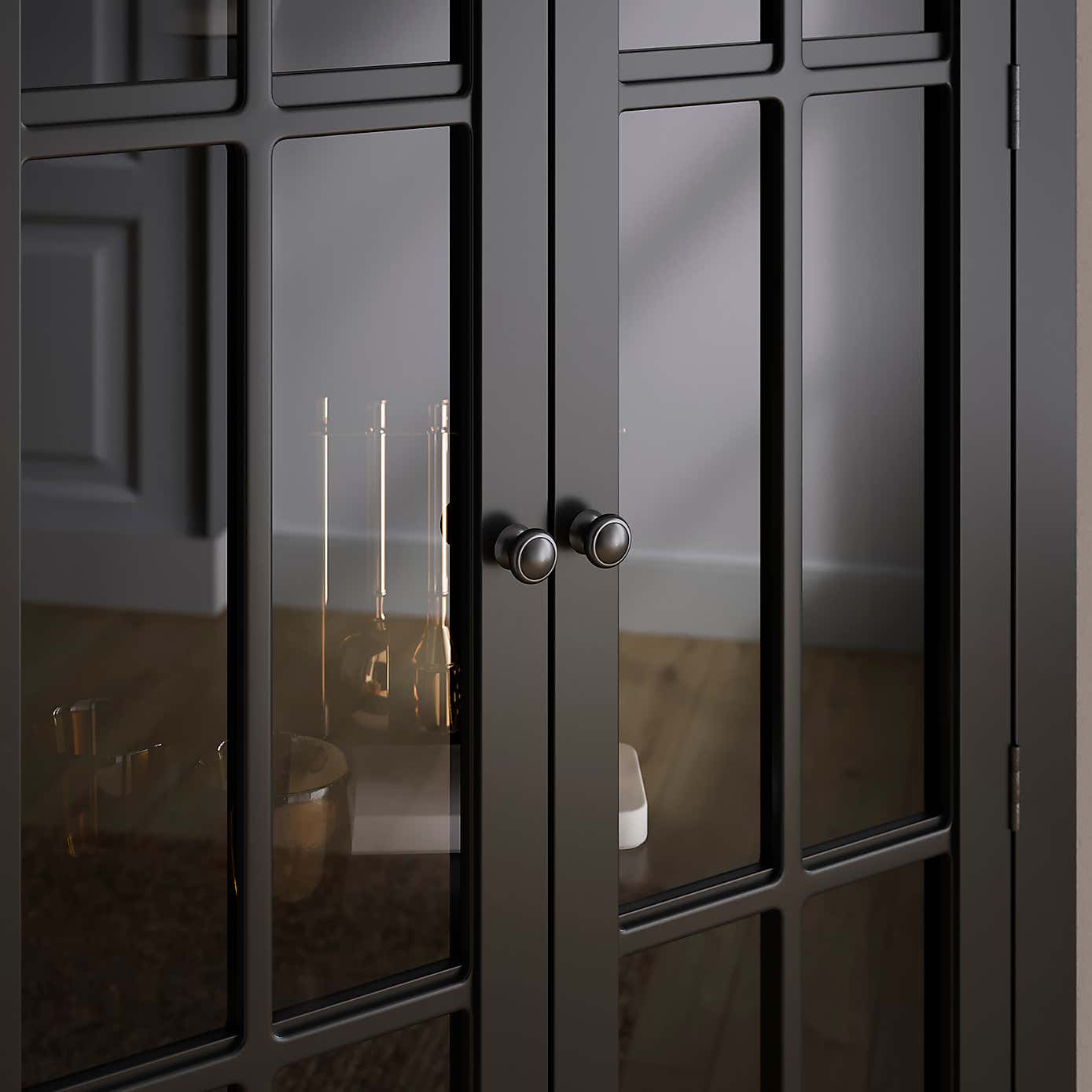 Lynton Glazed Glass Corner Cabinet