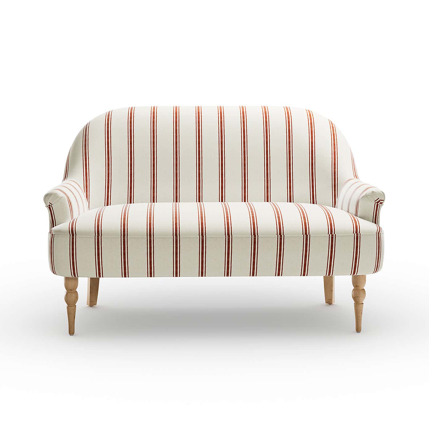 Petit Folkstone Stripe Terracotta 2 Seater Armchair