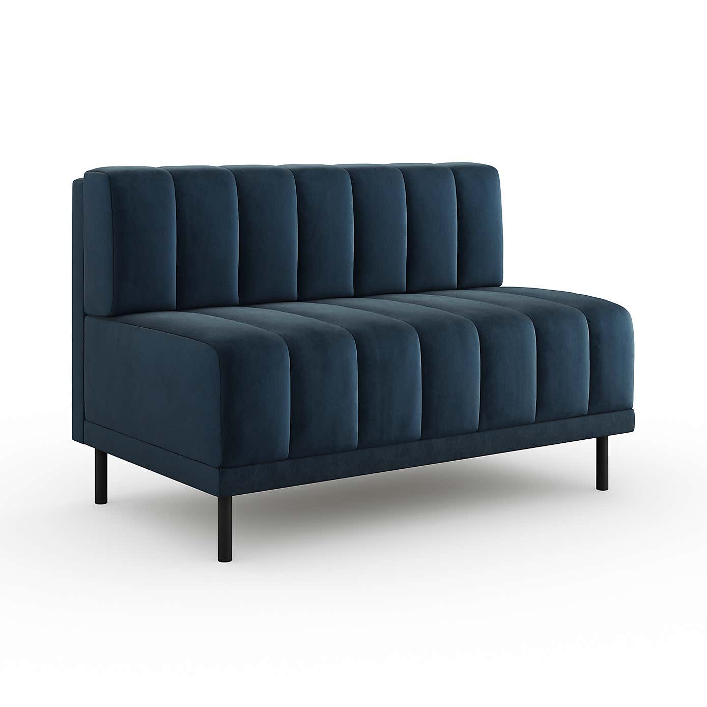 Amali Long Dining Bench, Matte Plush Velvet