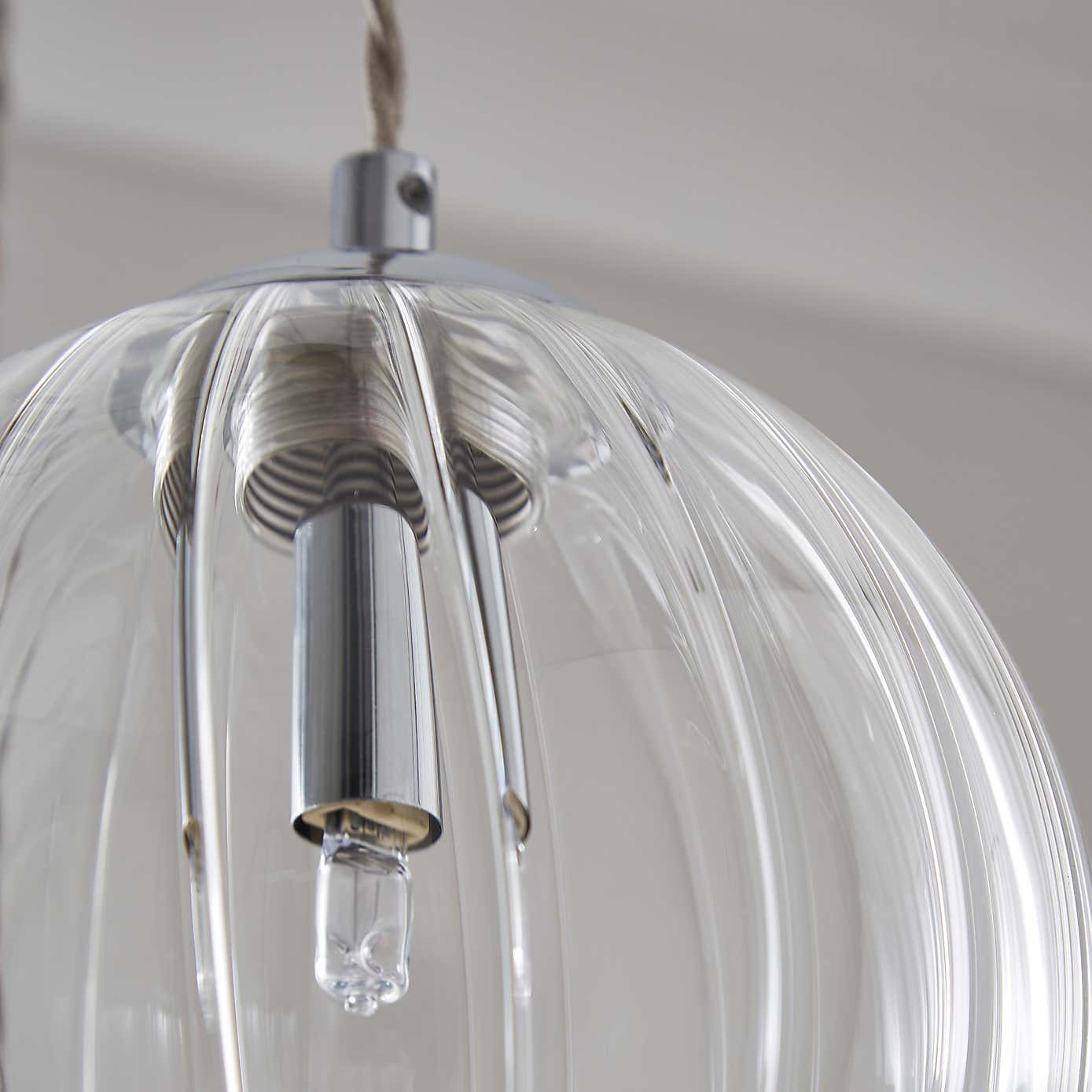 Eli Ribbed 3 Light Adjustable Cluster Ceiling Light