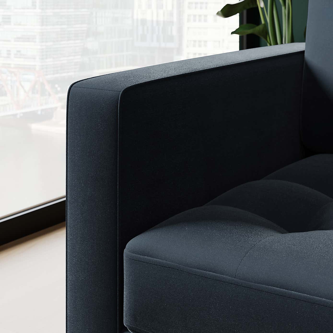 Zoe Velvet 3 Seater Double Sofa Bed