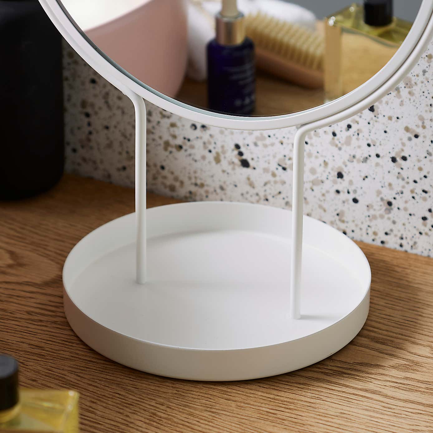 Elements Pedestal Mirror with Tray