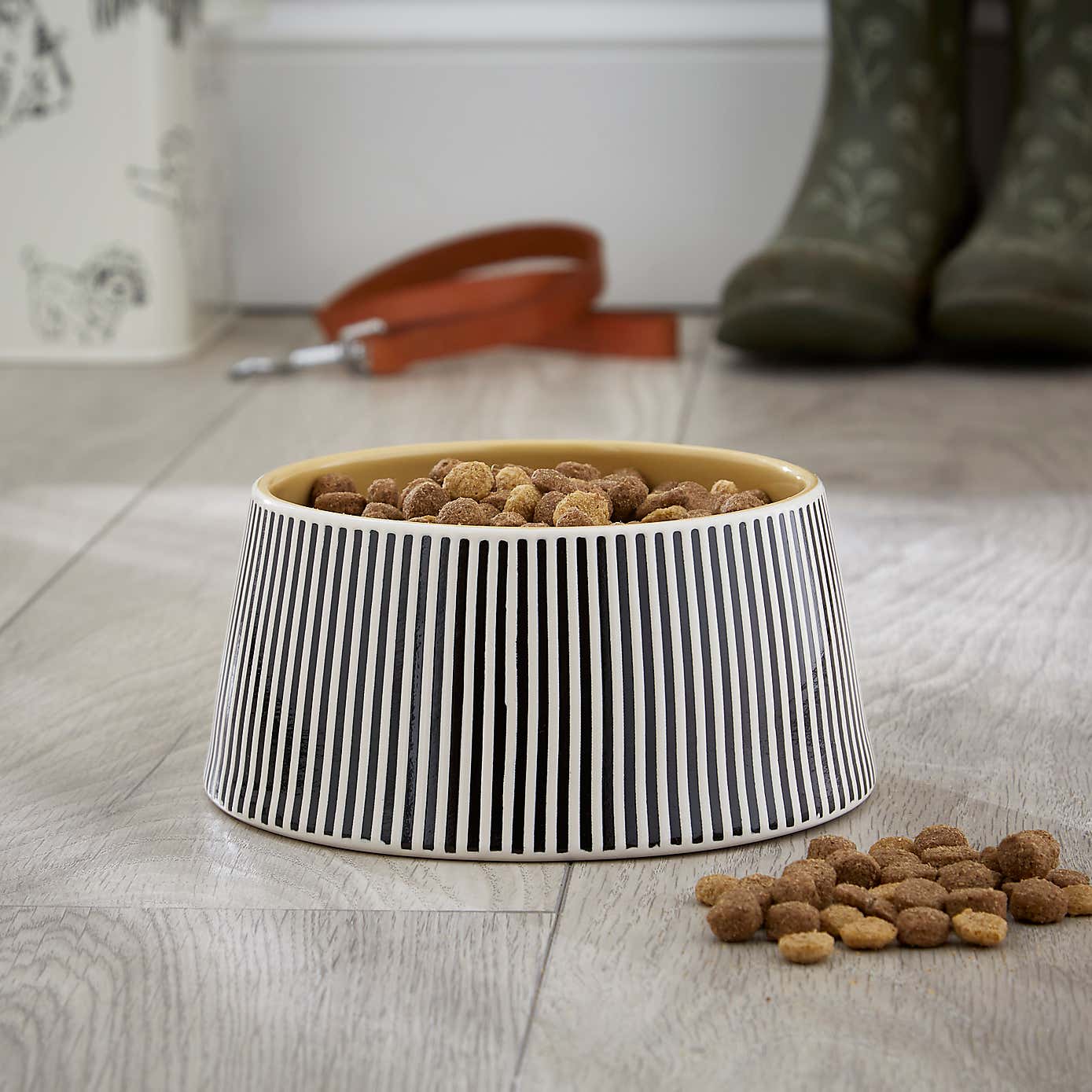 Striped Pet Bowl