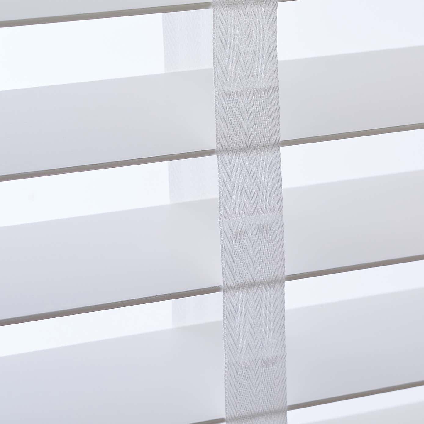 White 63mm Hardwood Shutter Effect Venetian Blind