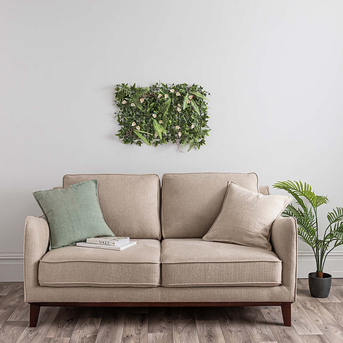 Artificial Lily and Mixed Foliage Wall Panel