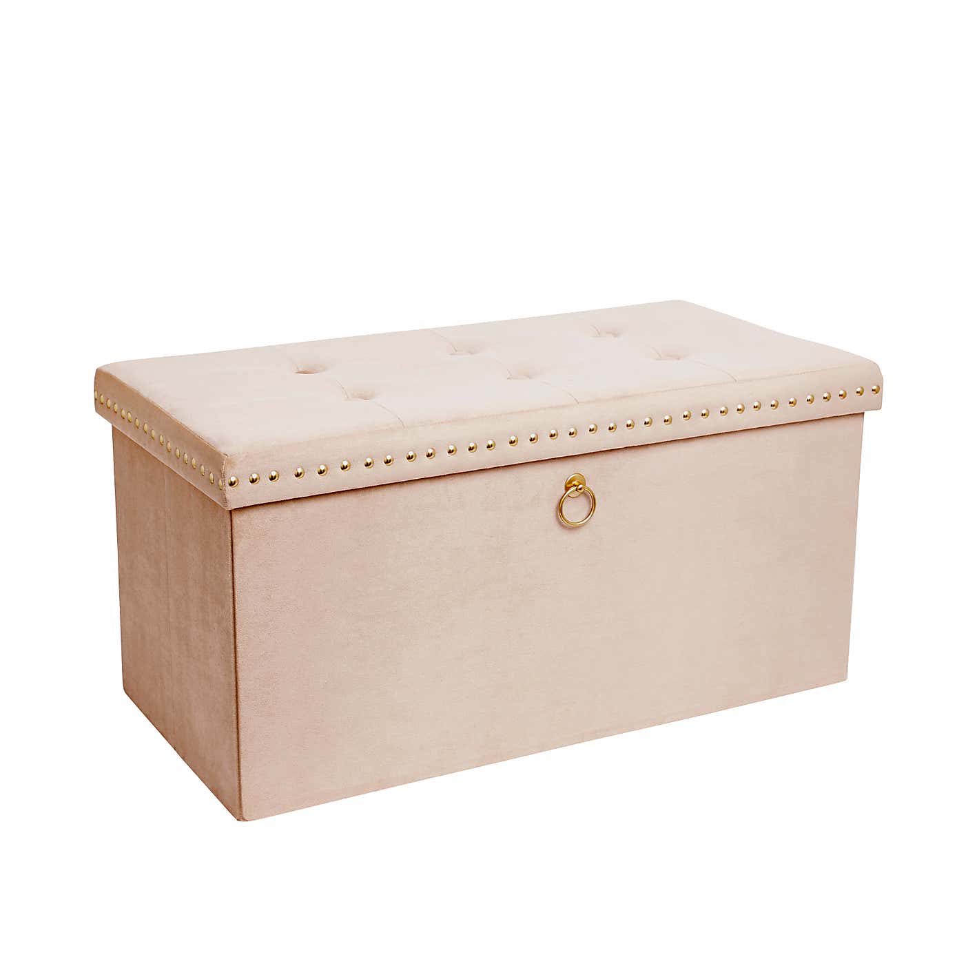 Velvet Rectangular Ottoman