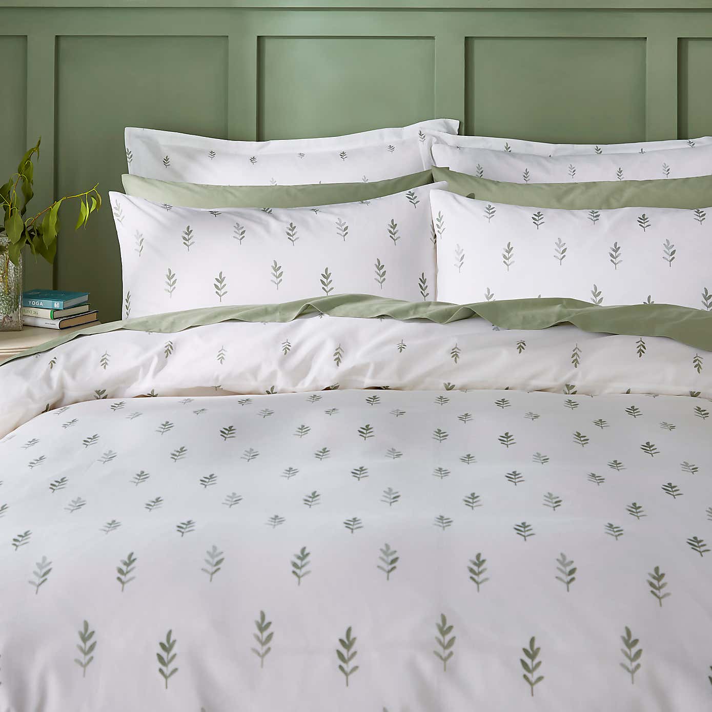 Harper Stem Floral 144 Thread Count Cotton Duvet Cover & Pillowcase Set