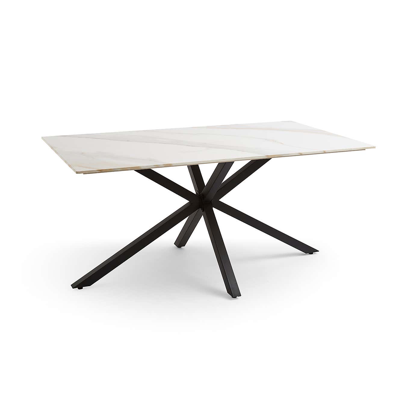 Xavi 6 Seater Rectangular Dining Table, Sintered Stone