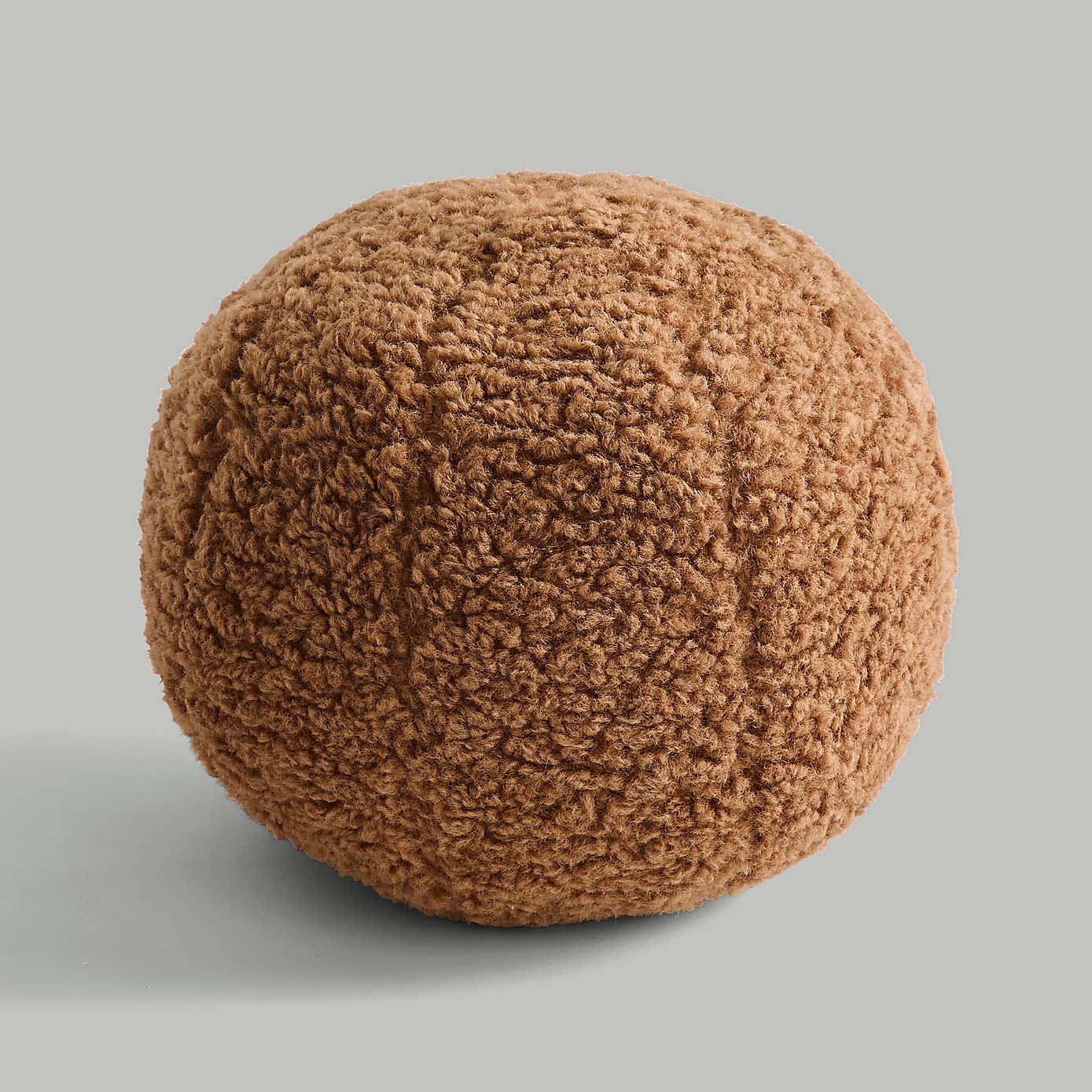 Luxe Boucle Caramel Ball Cushion