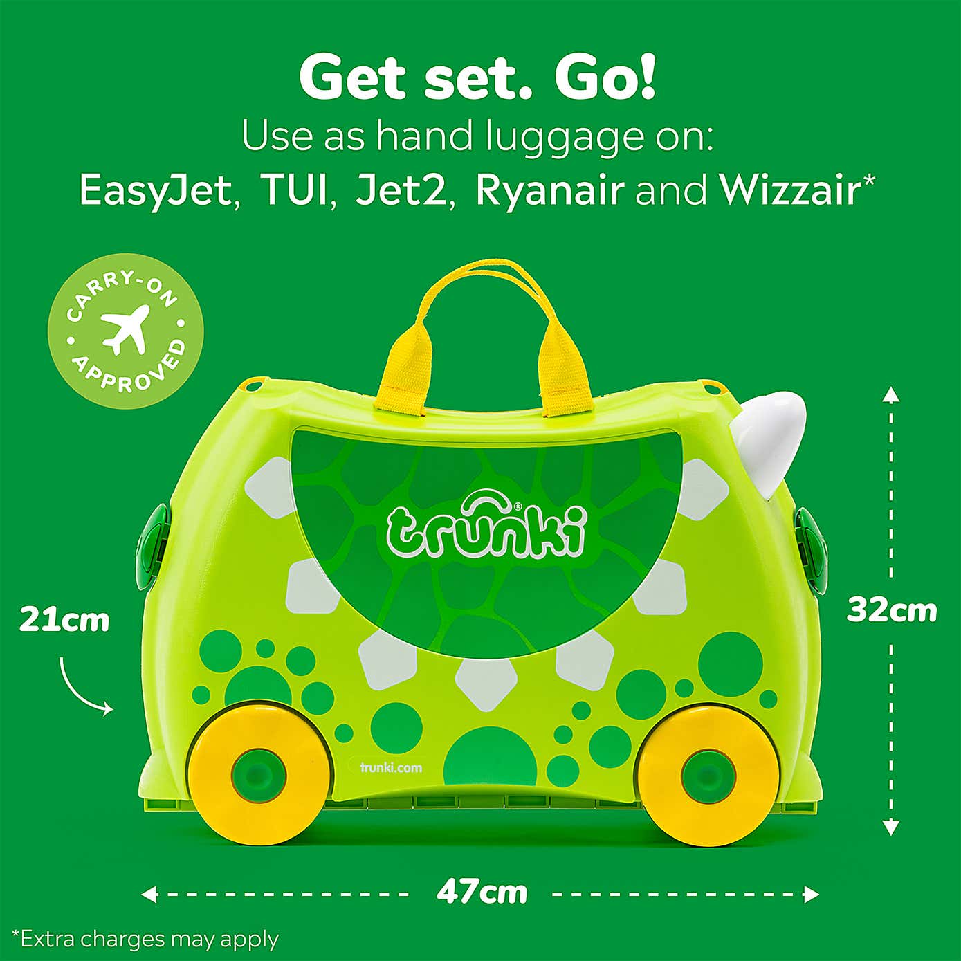 Trunki Dudley the Dinosaur Ride On Suitcase