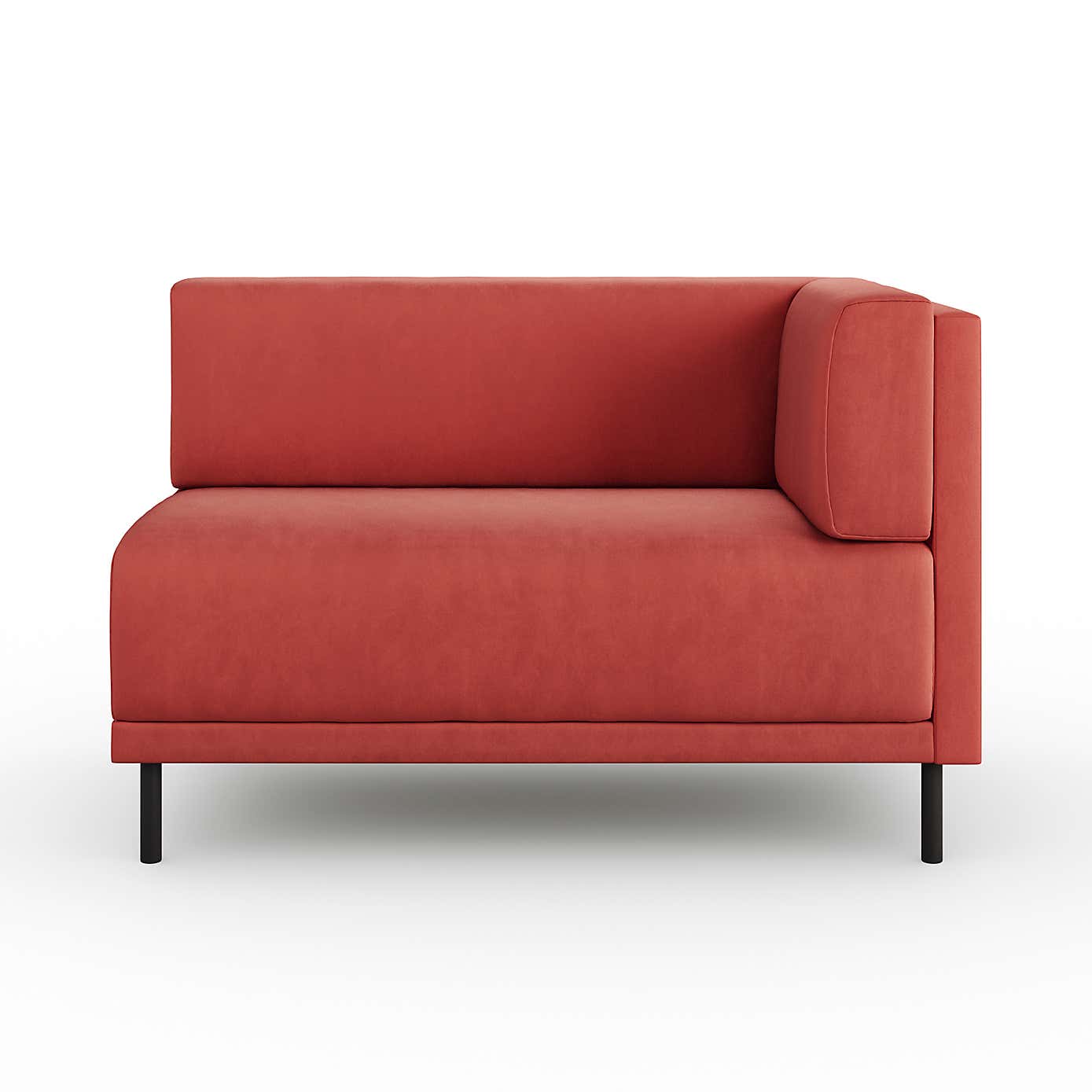 Mae Corner Dining Bench, Matte Plush Velvet