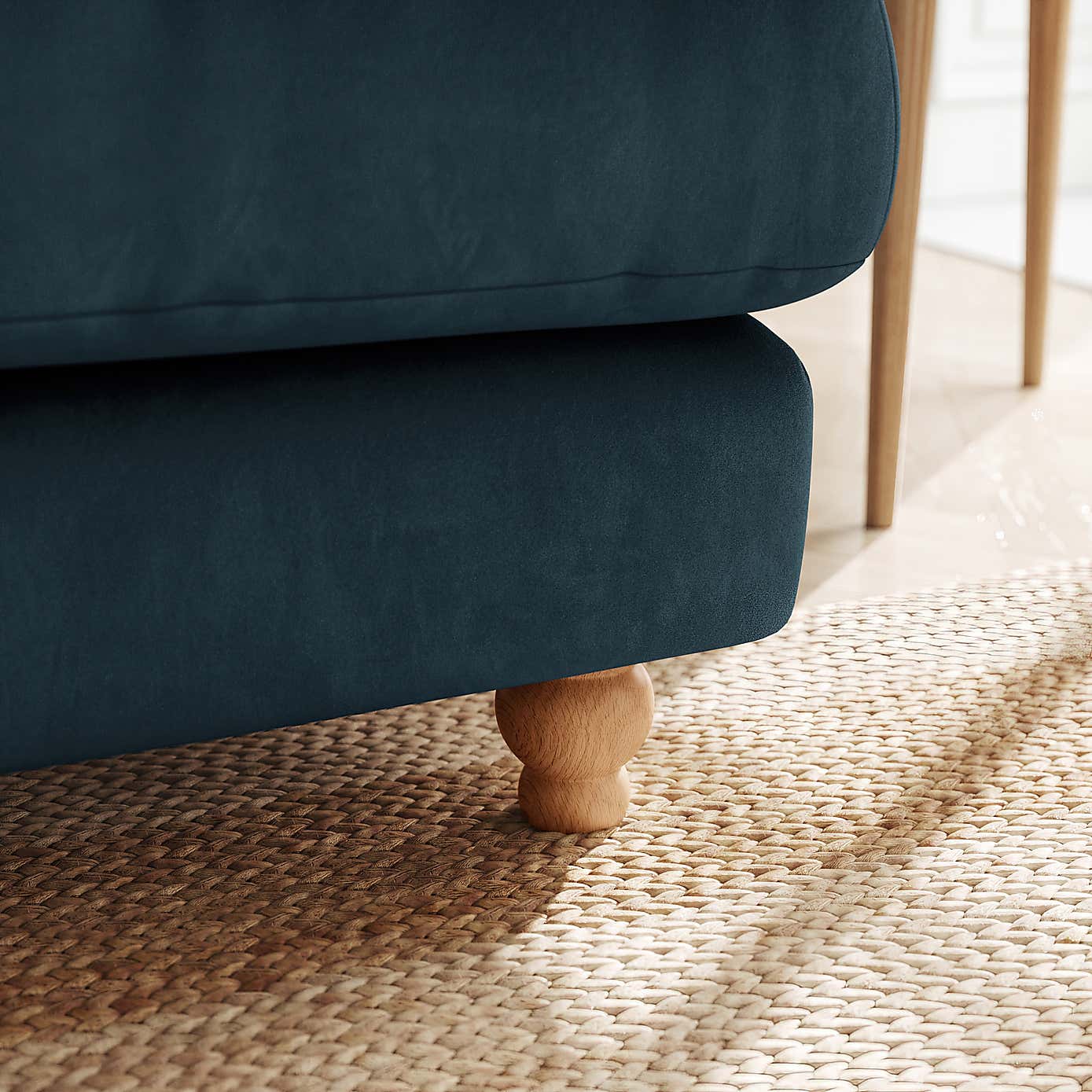 Martha Matte Plush Velvet Corner Chaise Sofa