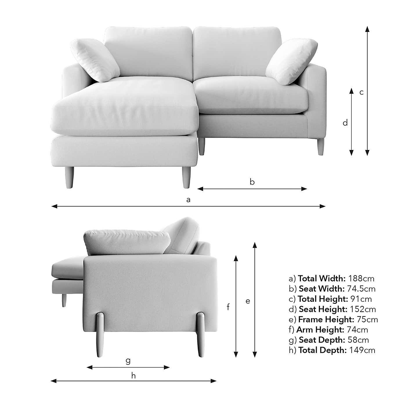 Apollo Soft Texture Corner Chaise Sofa