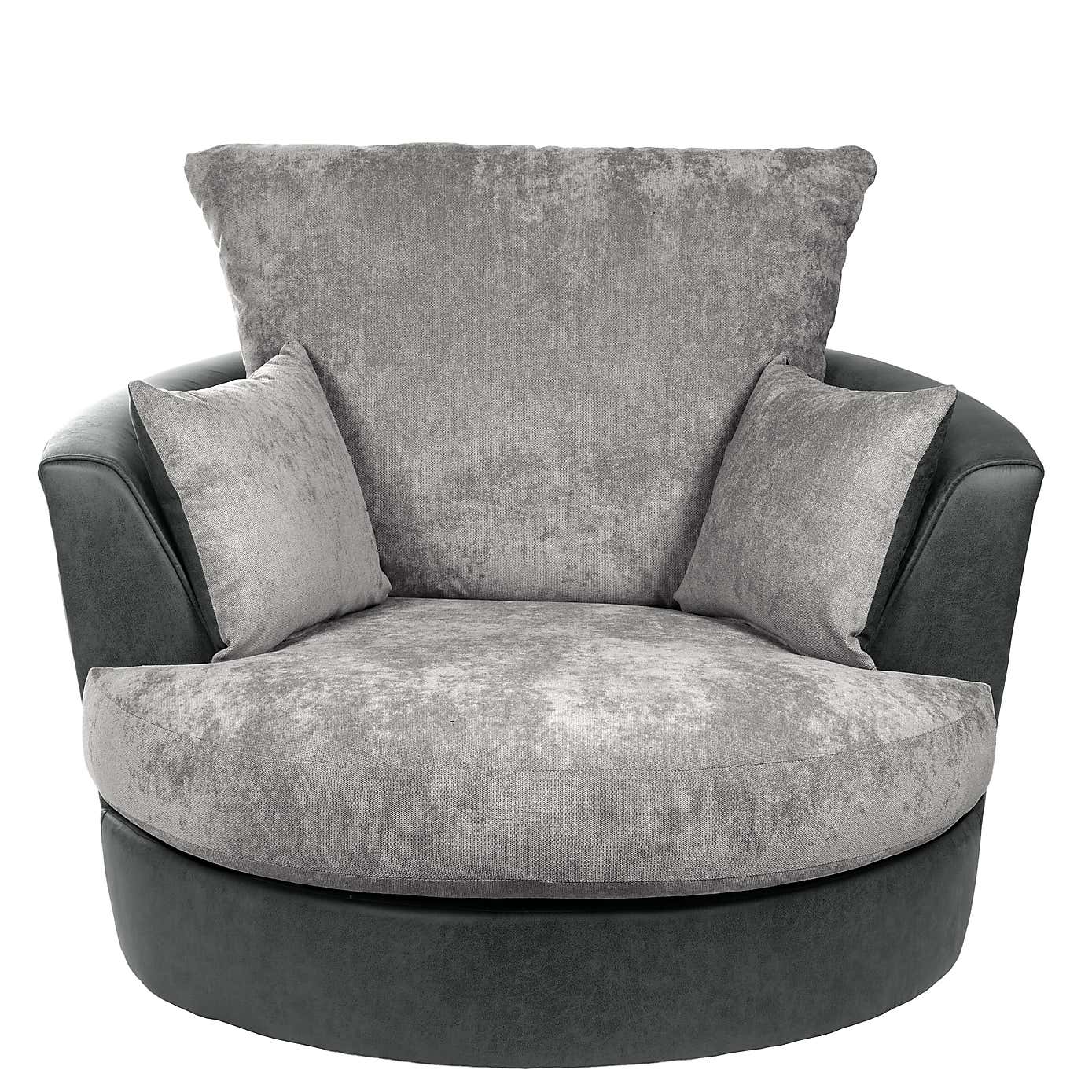 Blake Fabric Combo Swivel Chair