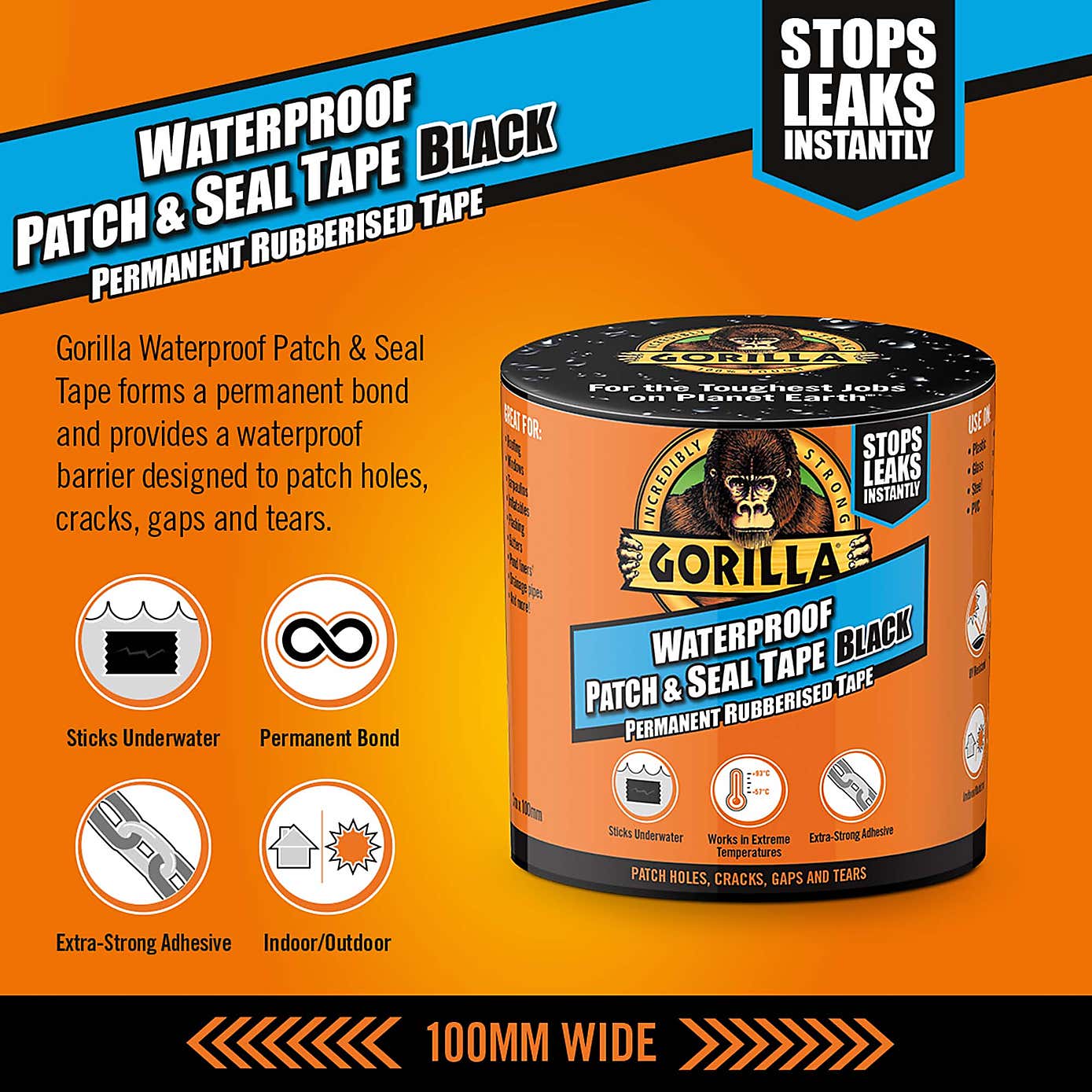 Gorilla Waterproof Patch Seal Tape 3mt