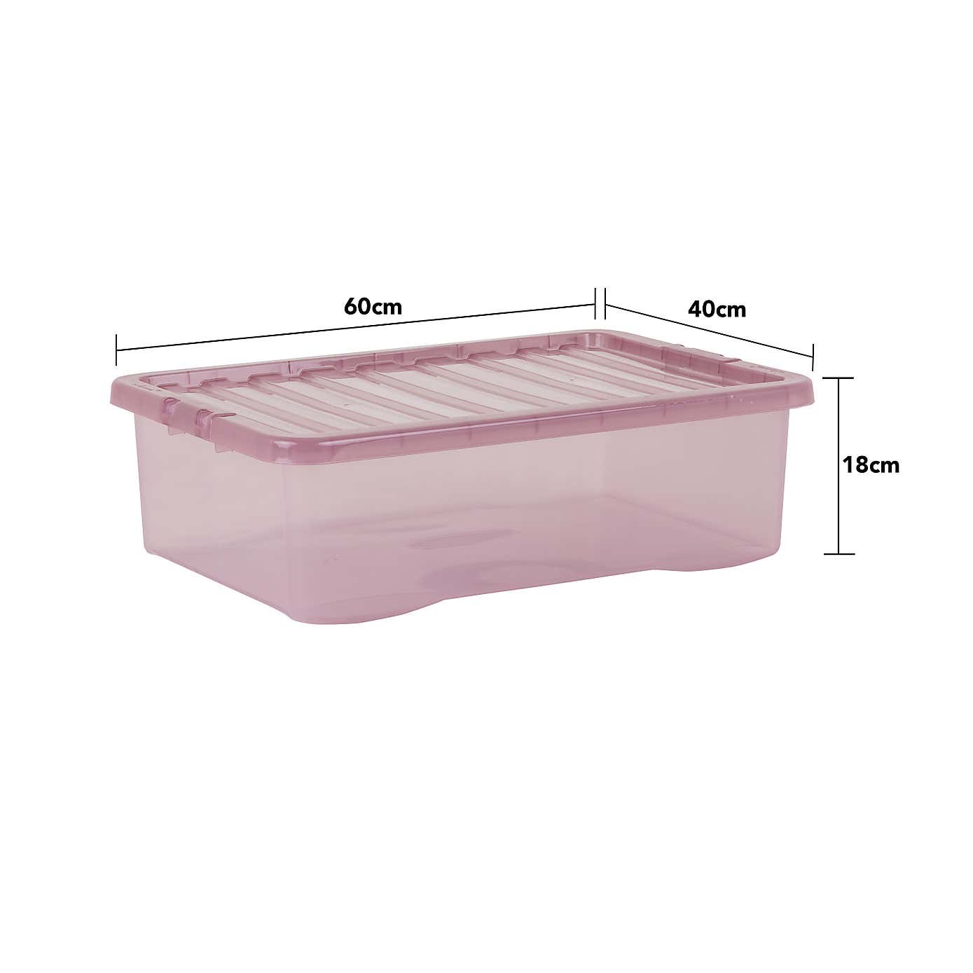 Wham Crystal Set of 5 Underbed Boxes & Lids, 32L