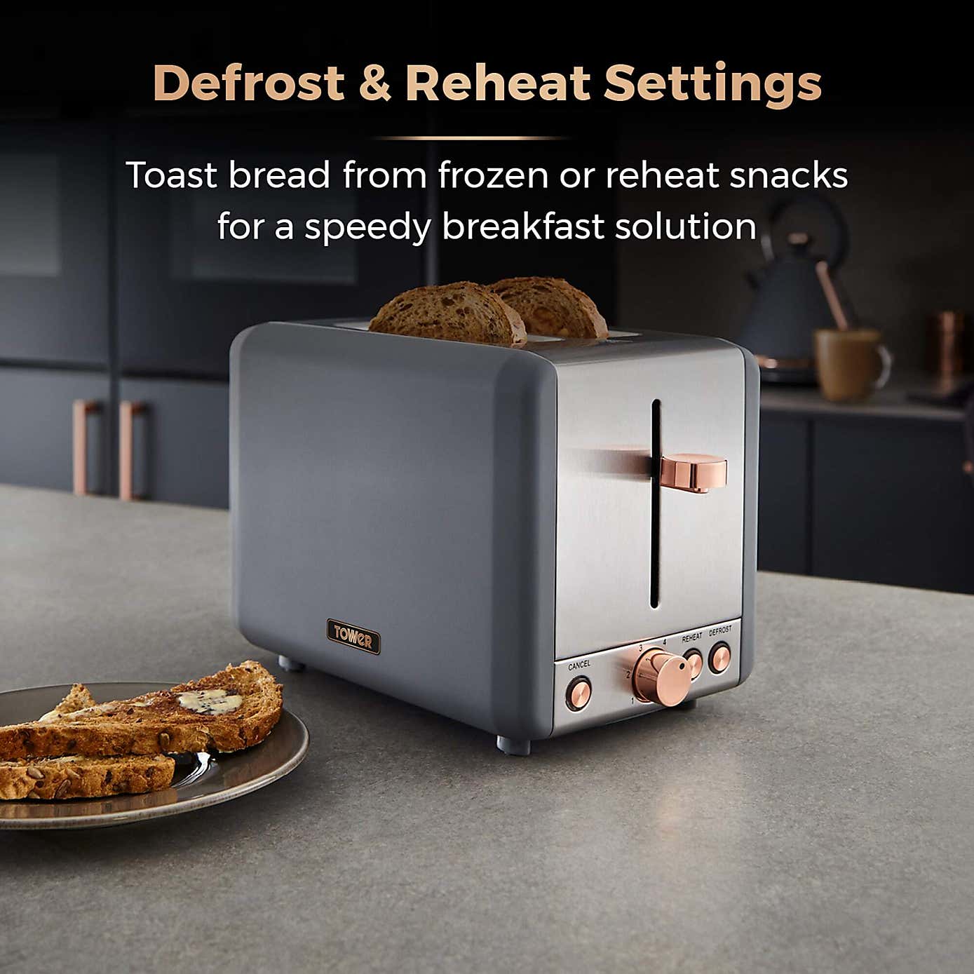 TOWER Cavaletto 2 Slice Toaster