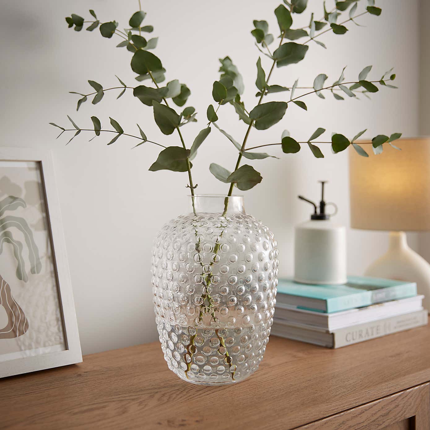 Bubble Glass Rounded Vase