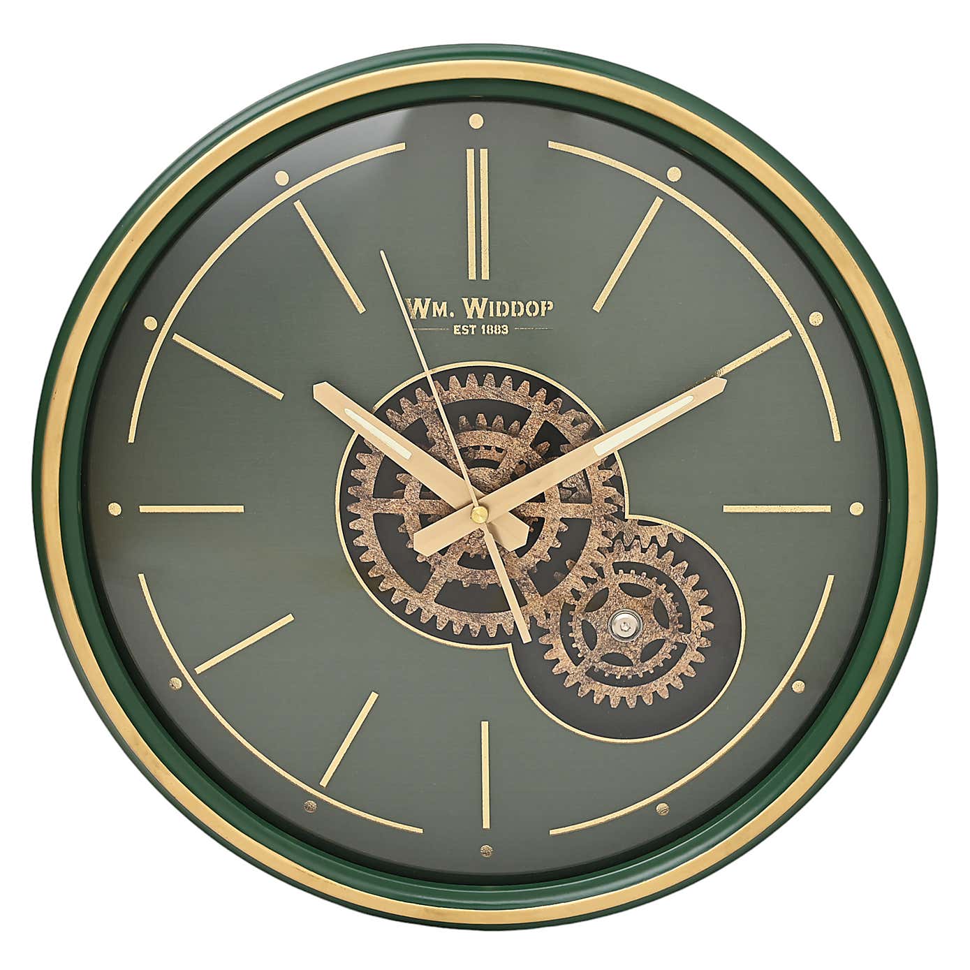 Widdop Double Moving Gear Wall Clock
