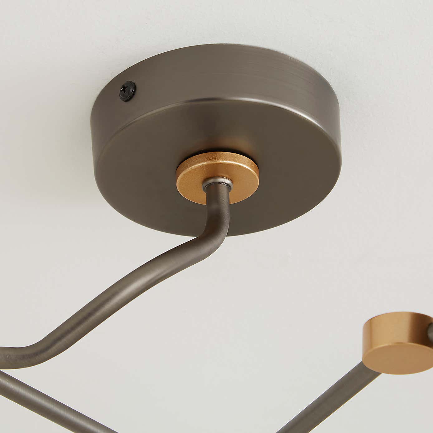 Molecular Industrial 3 Light Semi Flush Ceiling Light