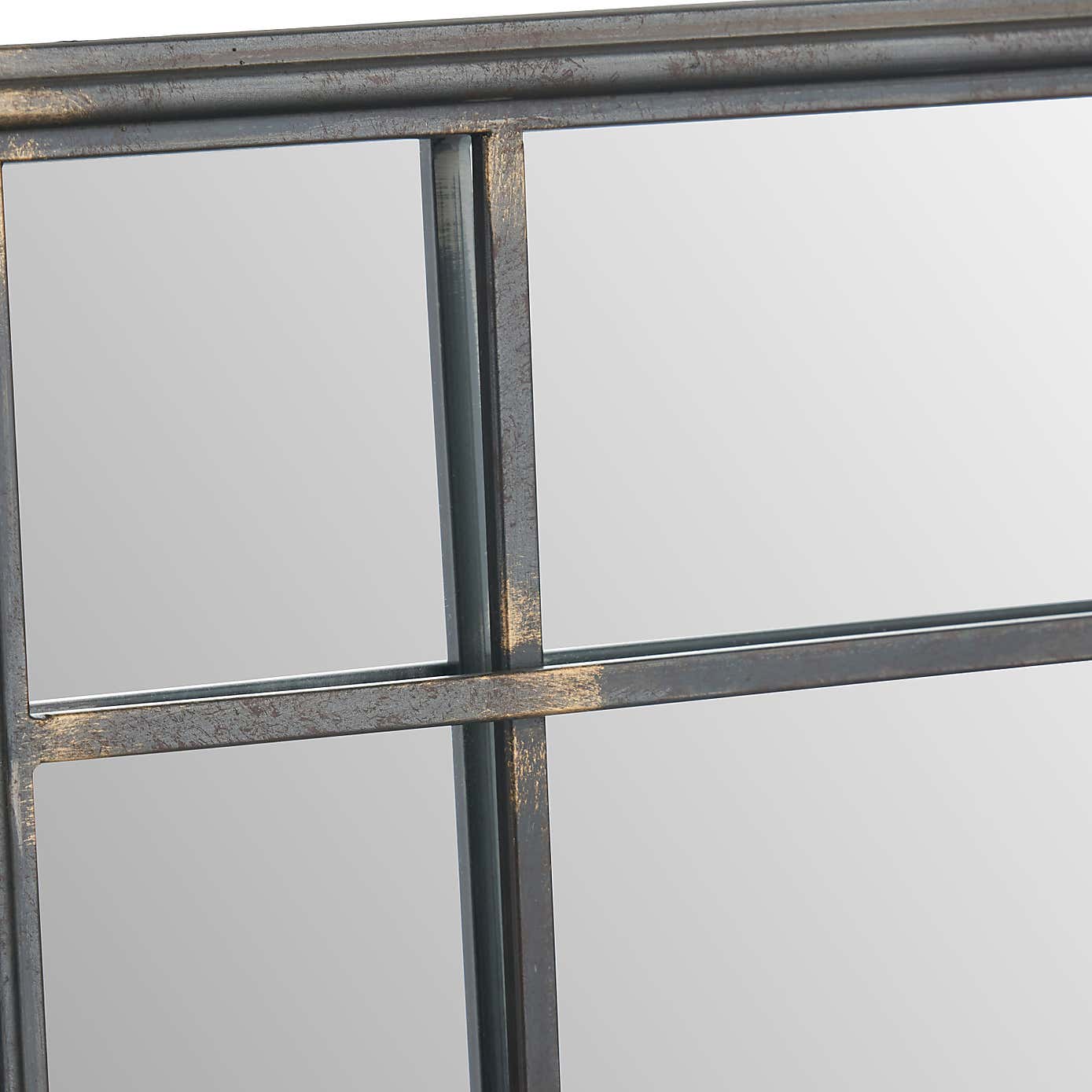 Antique Bronze Metal Square Wall Mirror
