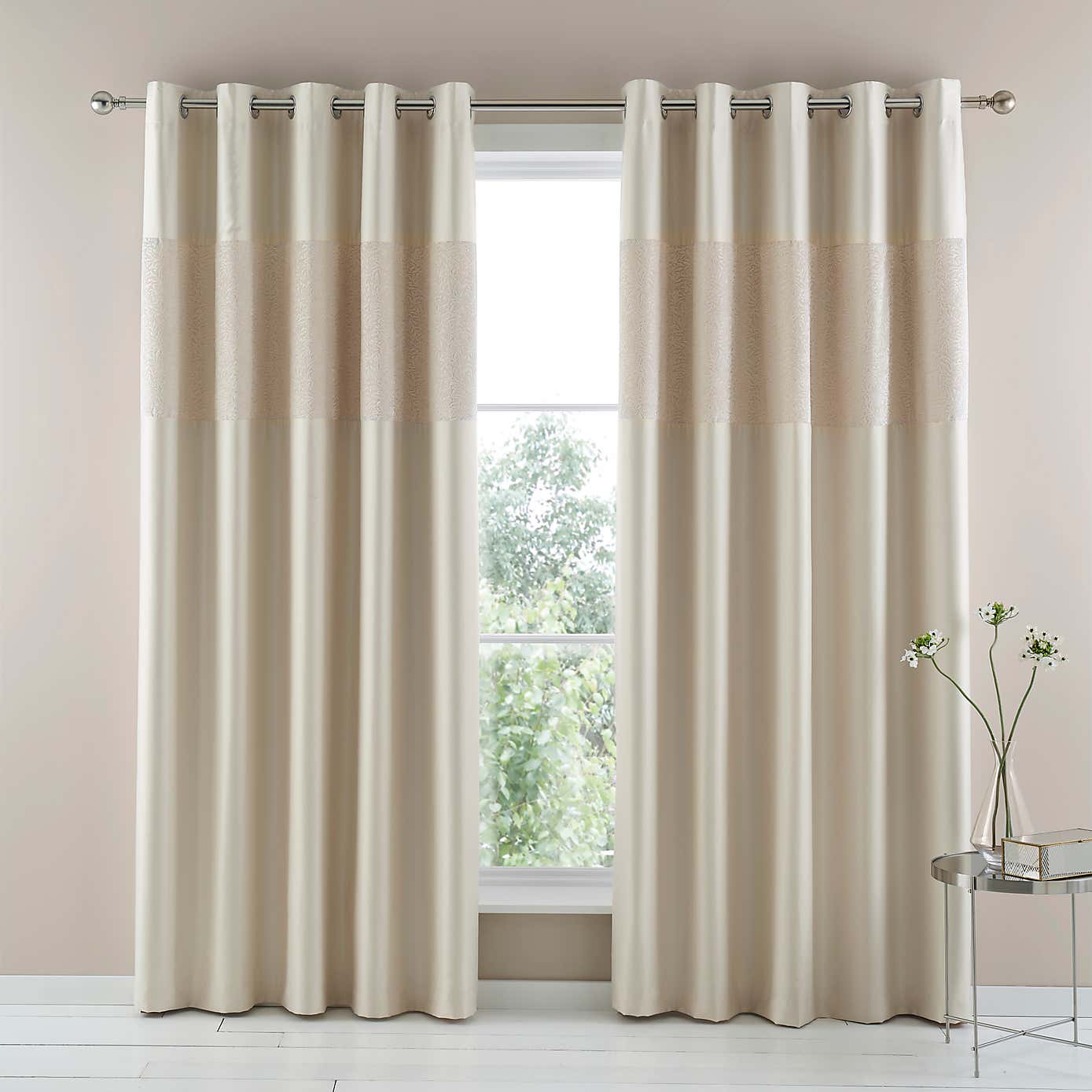 Beverley Luxe Blackout Eyelet Curtains