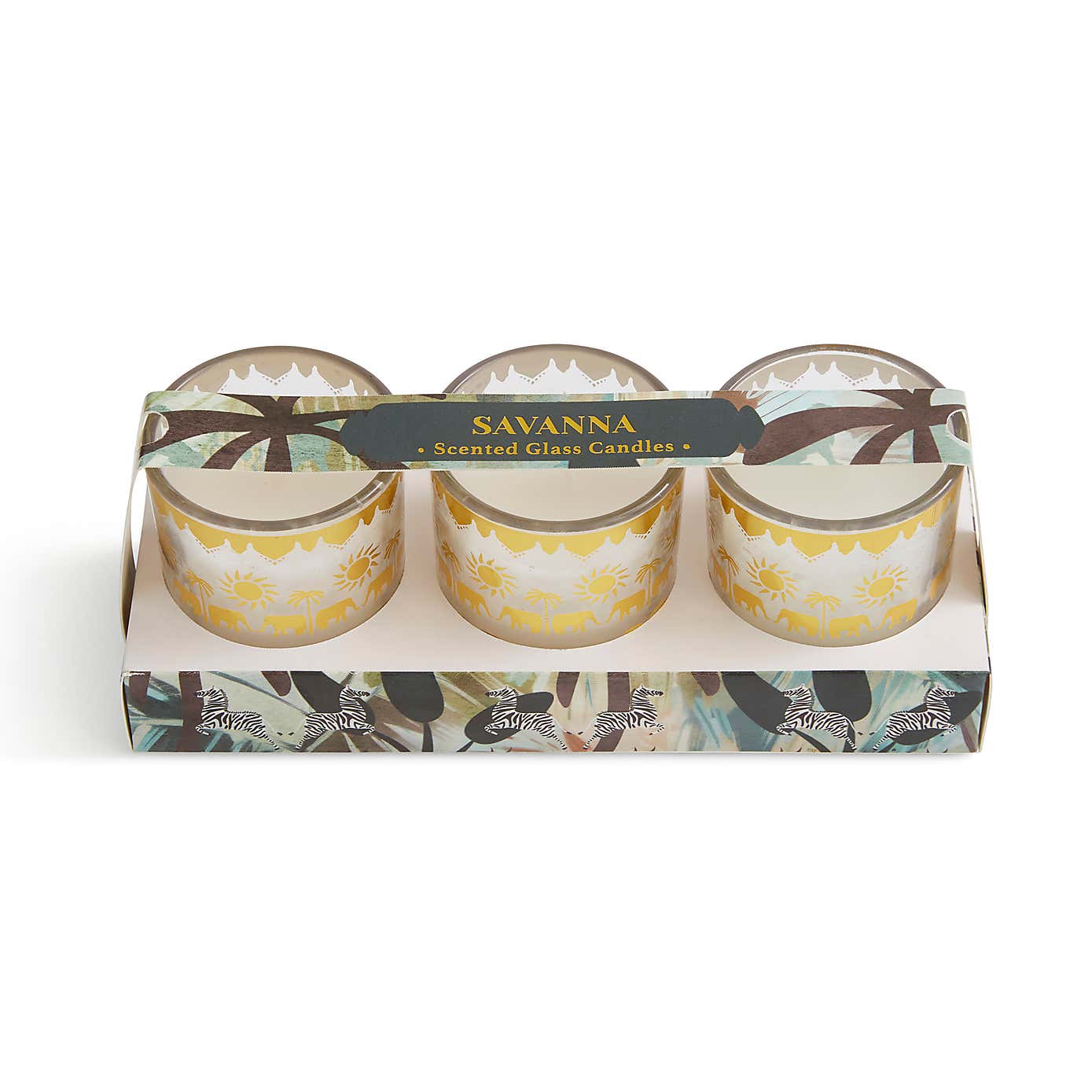 Set of 3 Savanna White Poppy Votive Candles