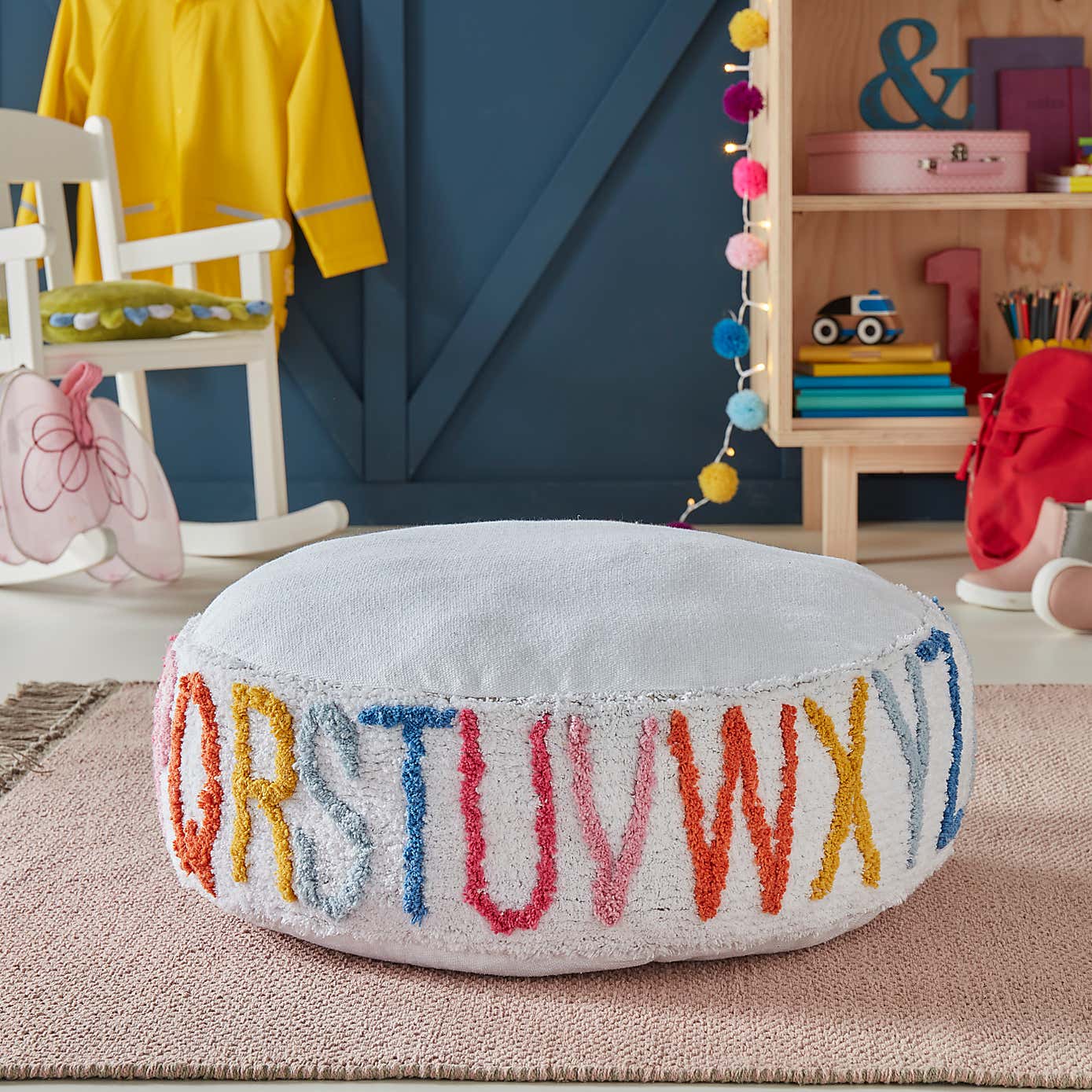 Kids Tufted Alphabet Pouffe