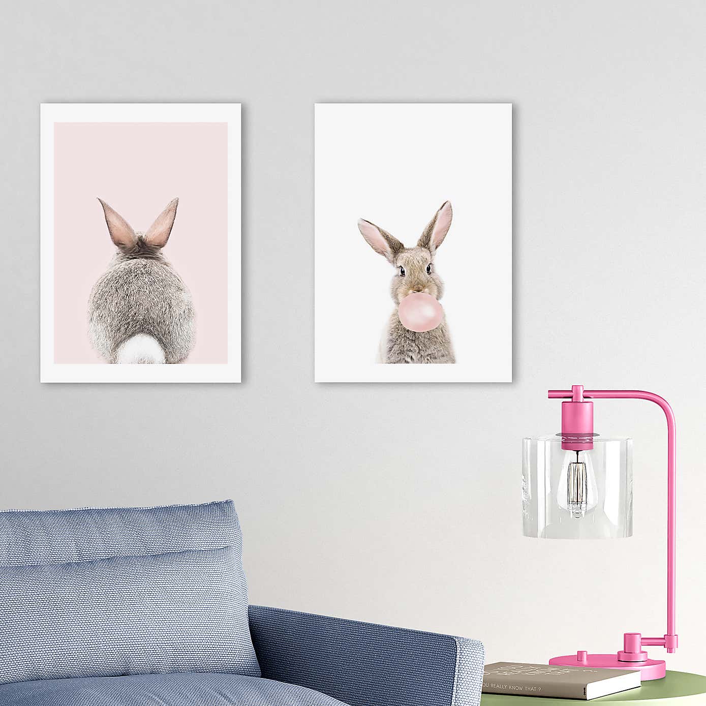 East End Prints Set of 2 Baby Bunny Prints