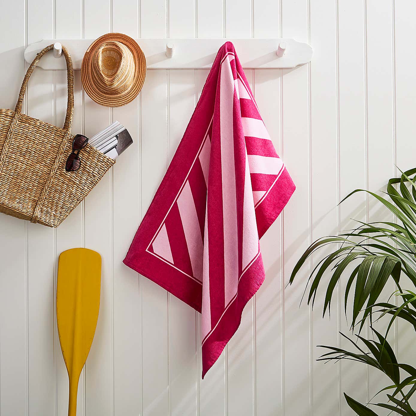 Diagonal Stripe Beach Towel