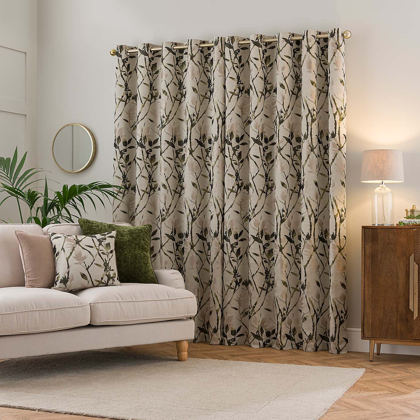 Zen Jacquard Eyelet Curtains