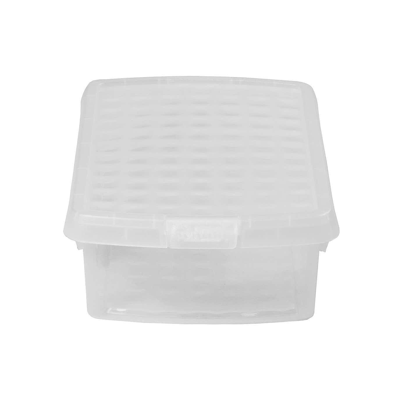 Wham Clip Pack of 4 Rectangle Storage Boxes With Lids