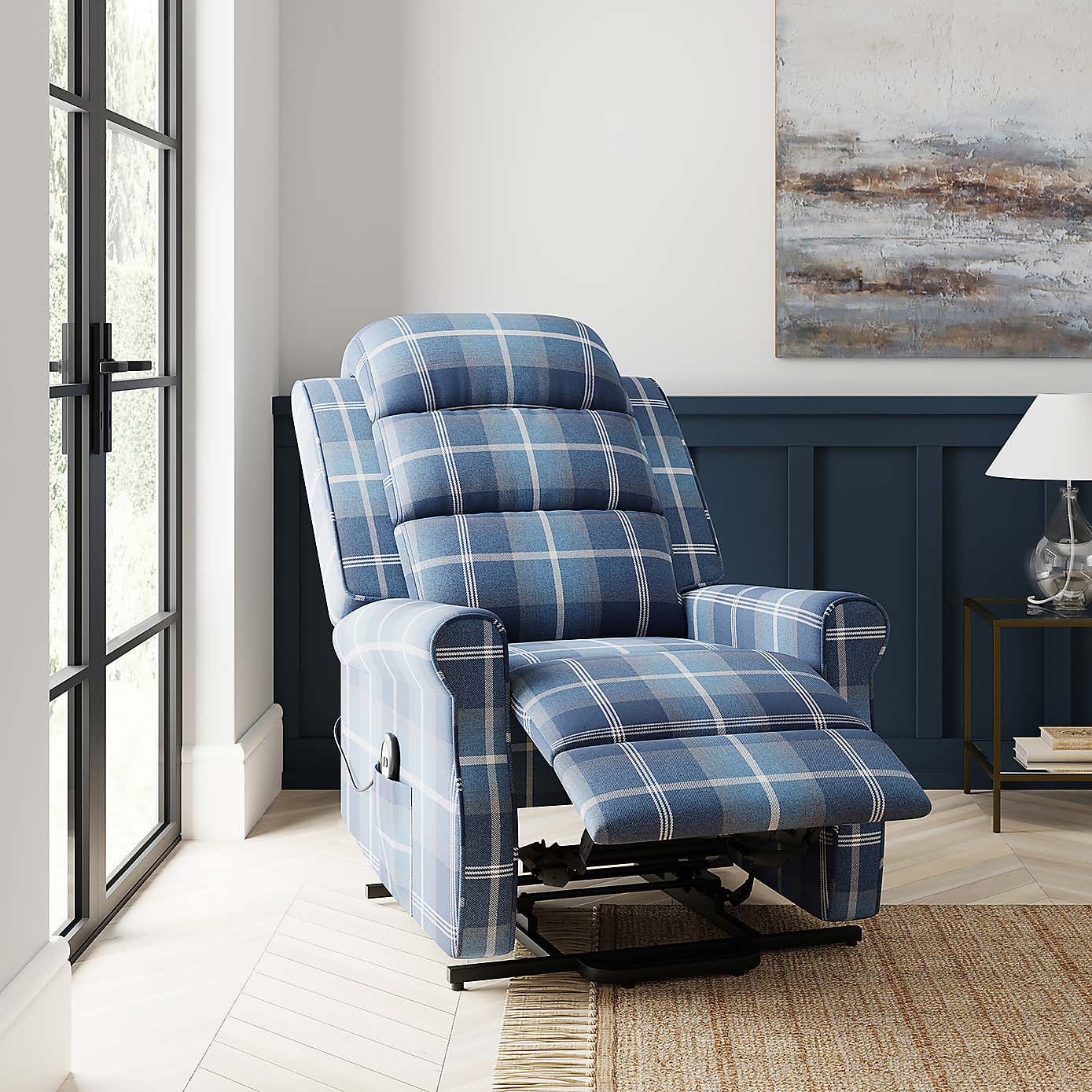 Edith Check Rise and Recline Chair