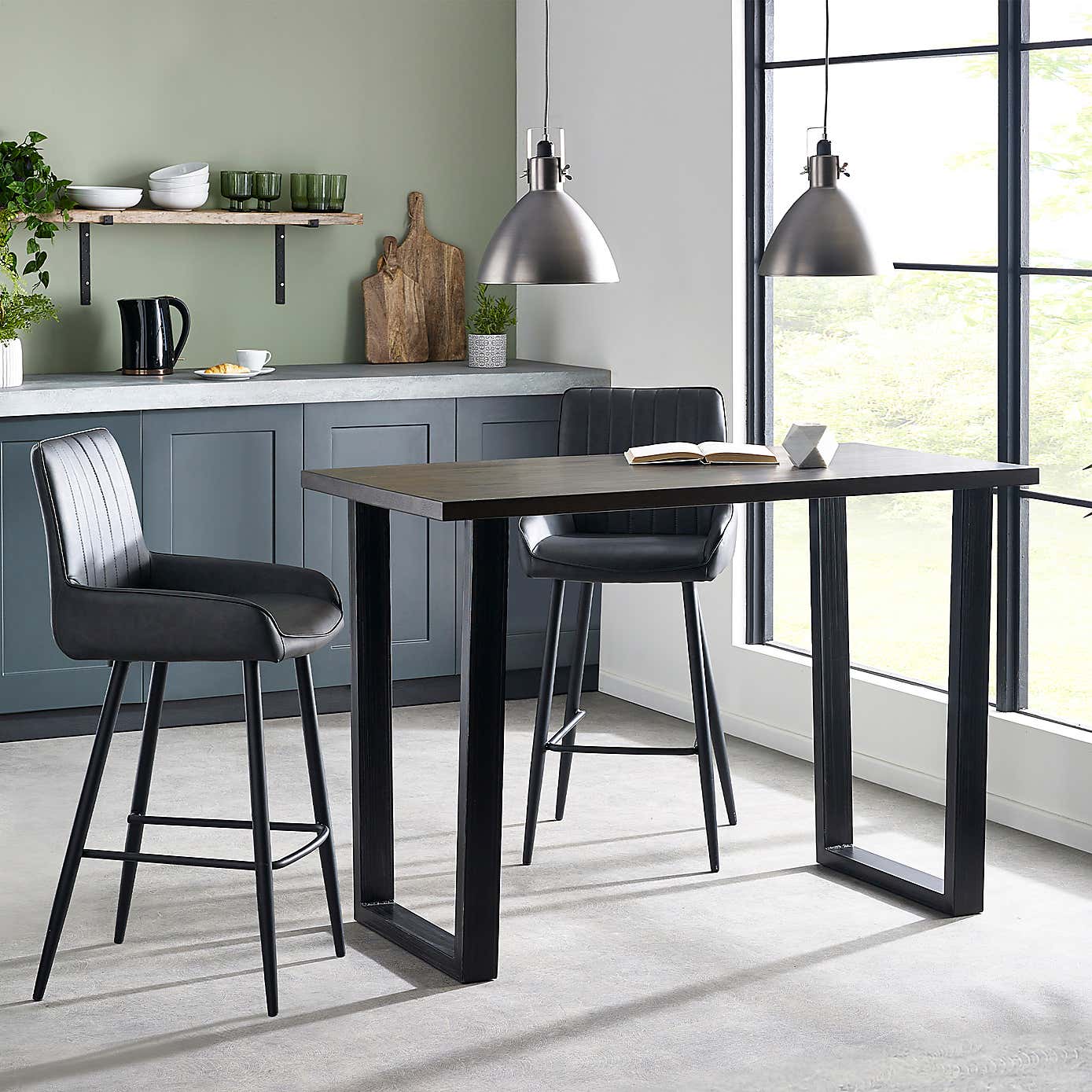 Soho Bar Stool, Faux Leather