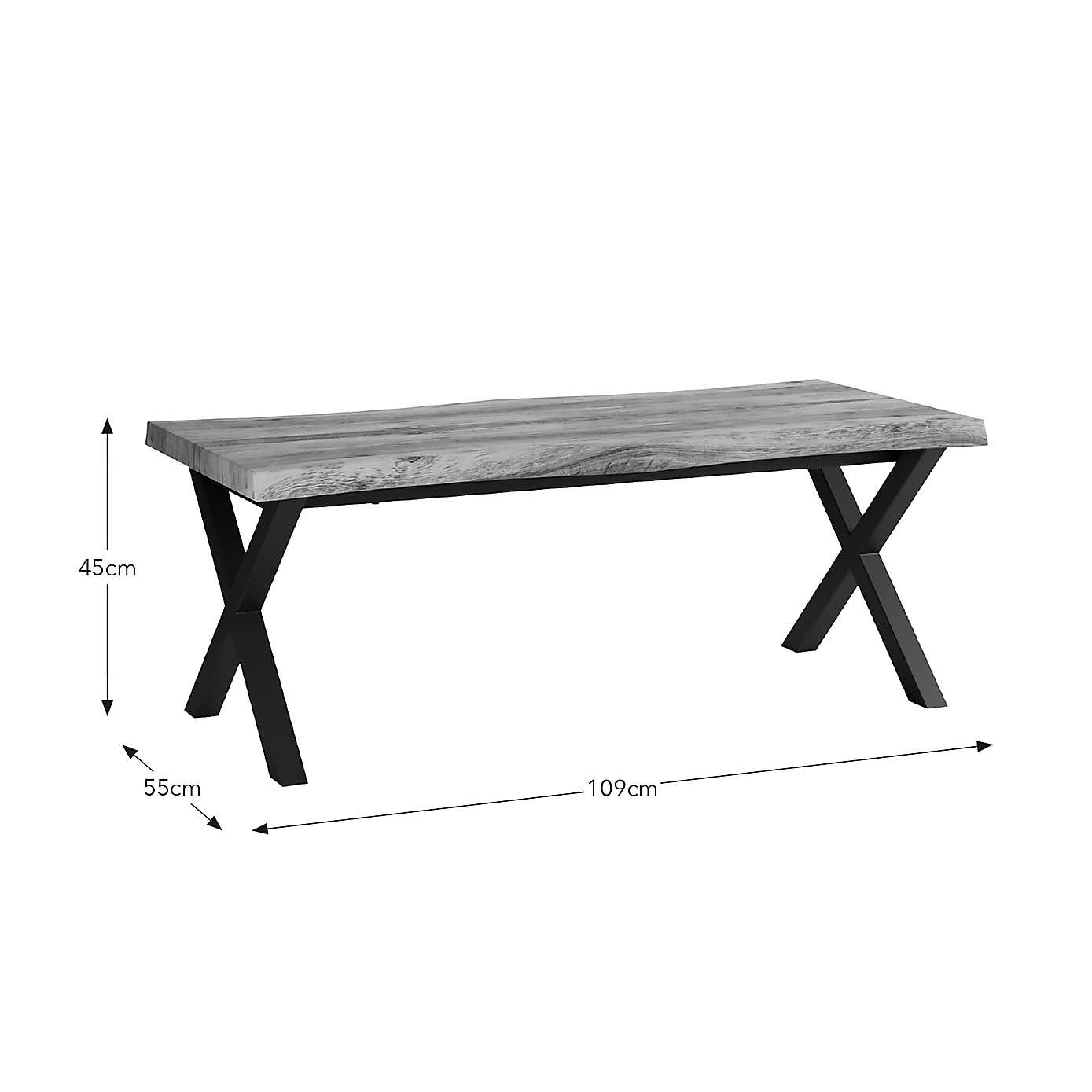 Ezra Coffee Table, Rustic Wood Effect